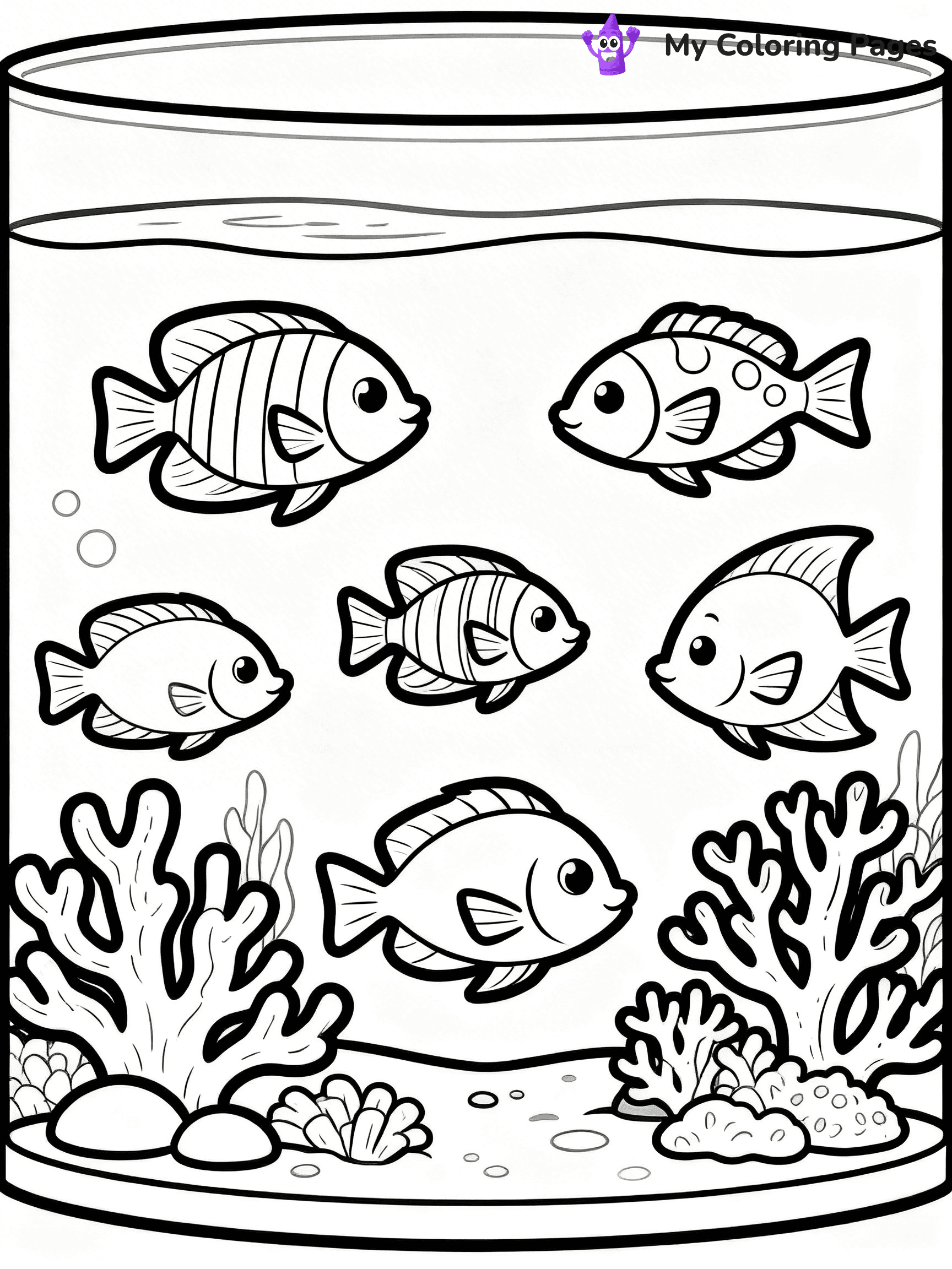 Fish Tank Coloring Pages - 5