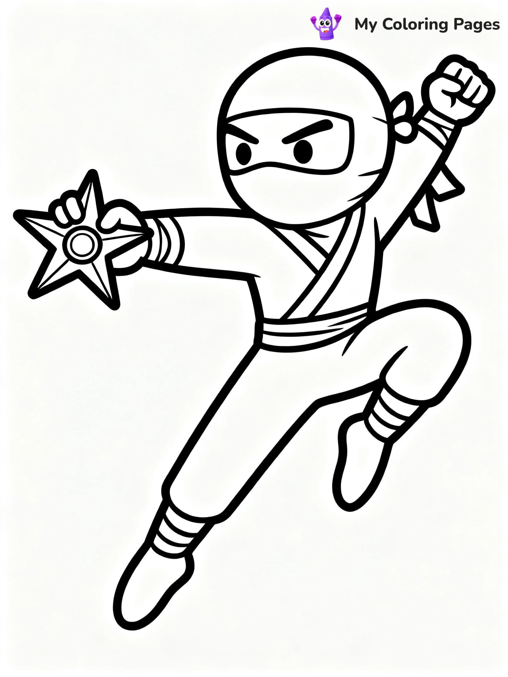 Cool Ninja Coloring Pages - 7