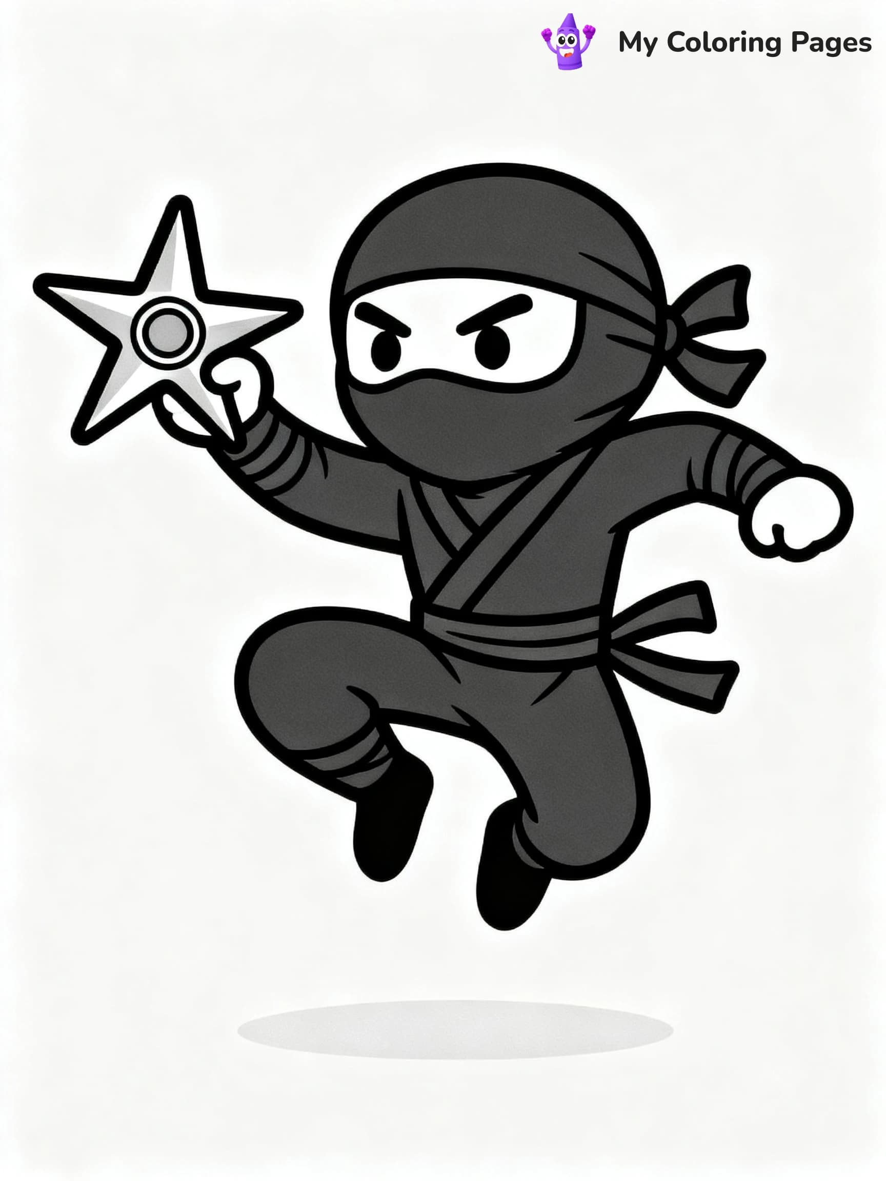 Cool Ninja Coloring Pages - 1