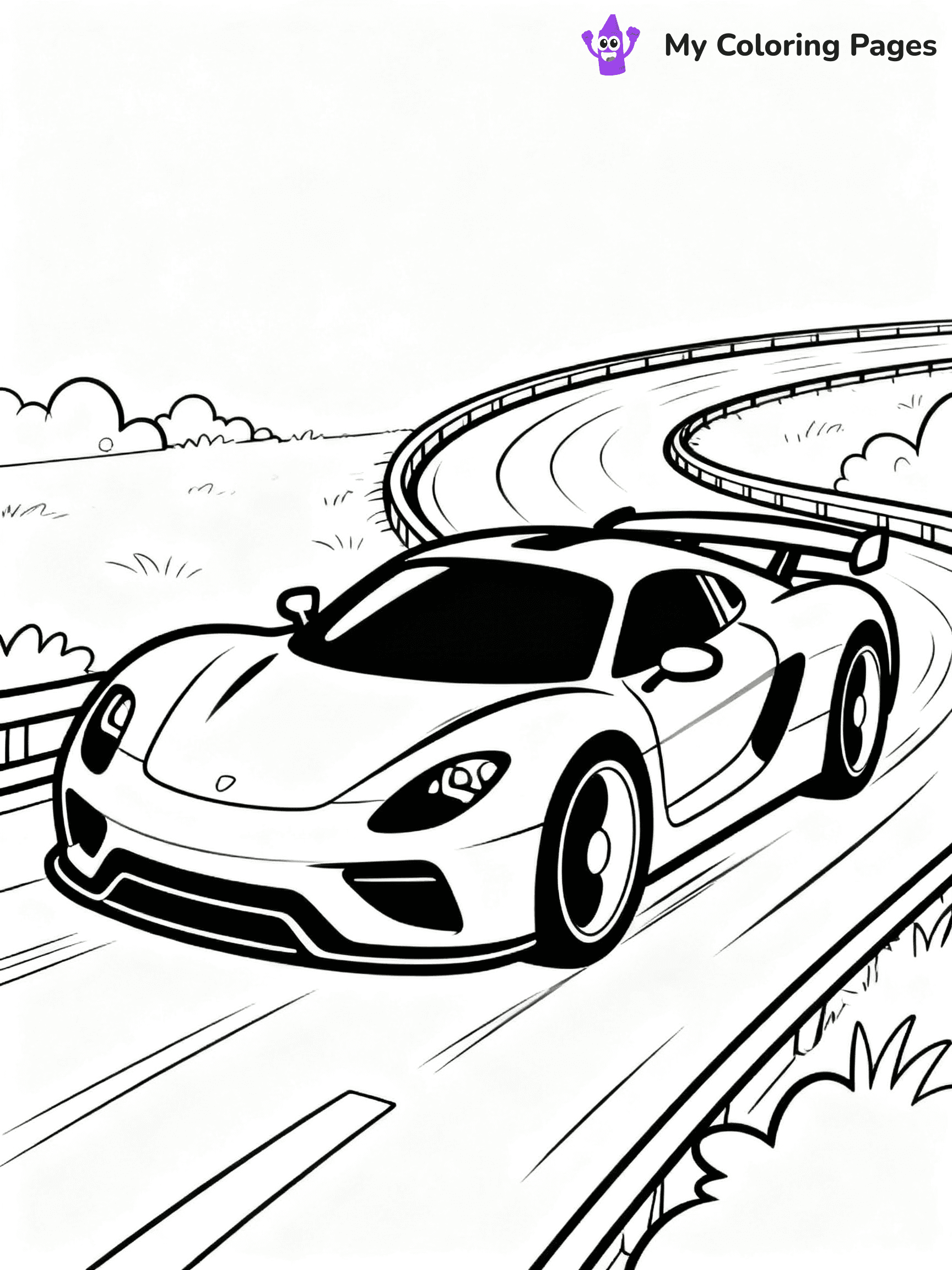 Supercar Sports Car Coloring Pages - 20