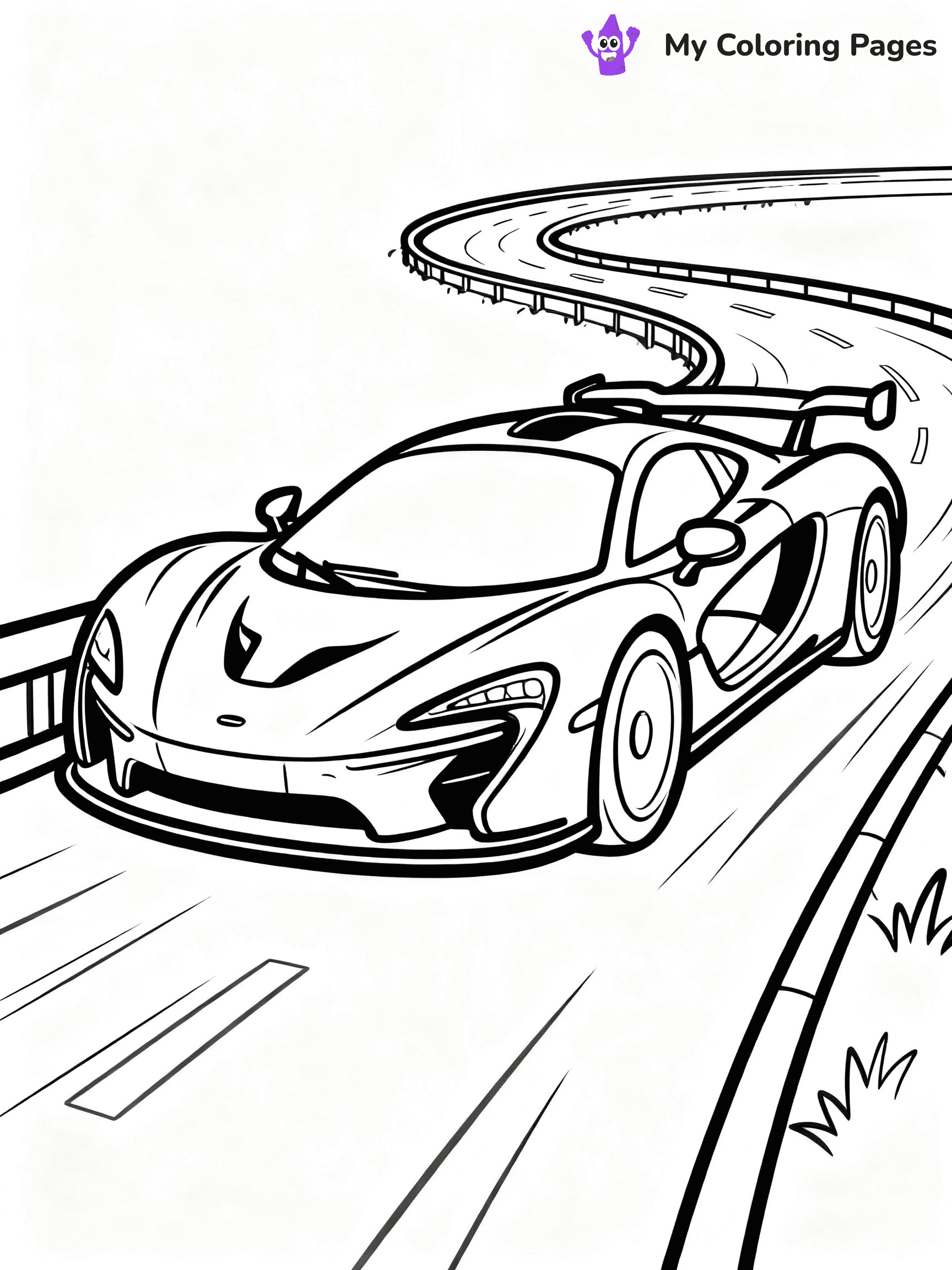 Supercar Sports Car Coloring Pages - 19