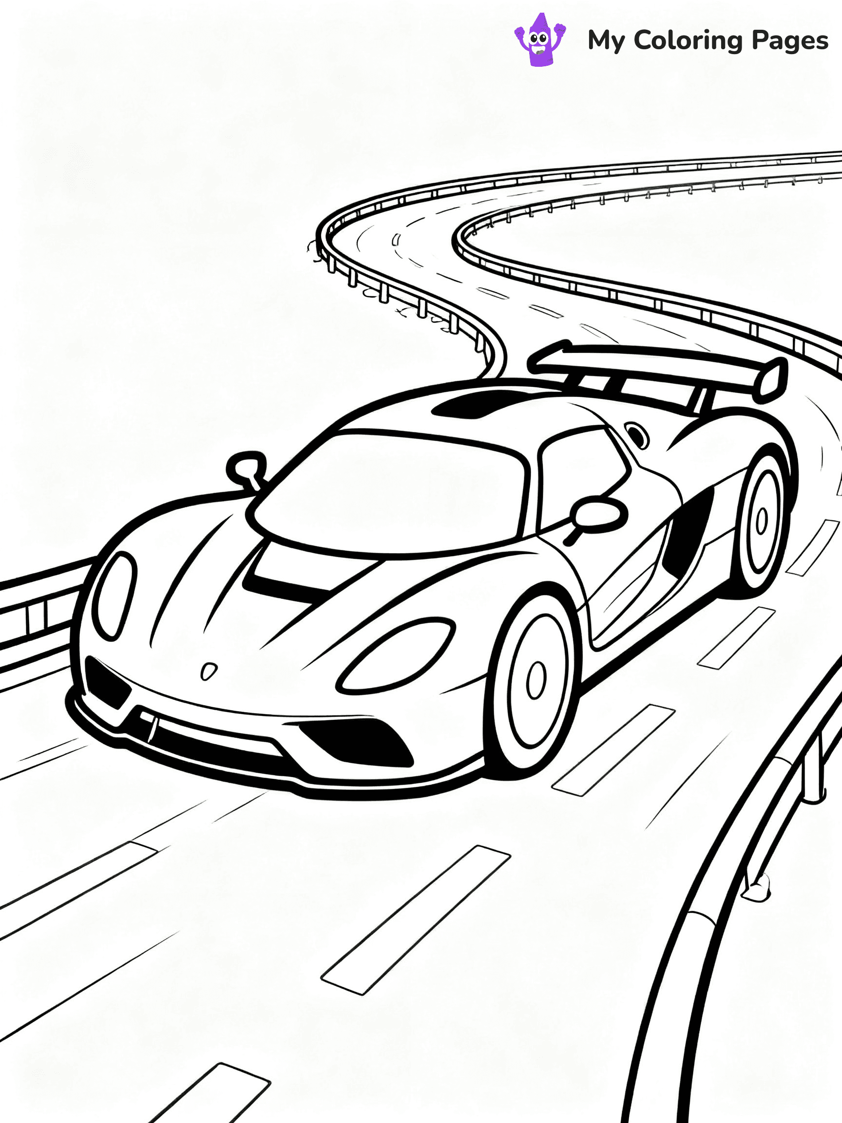 Supercar Sports Car Coloring Pages - 18
