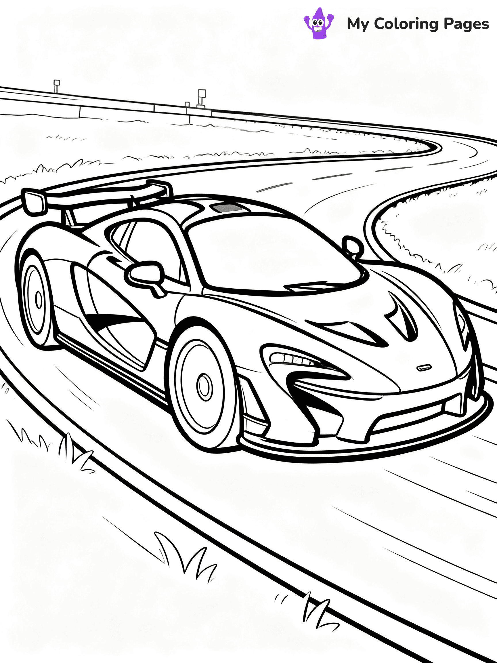 Supercar Sports Car Coloring Pages - 17