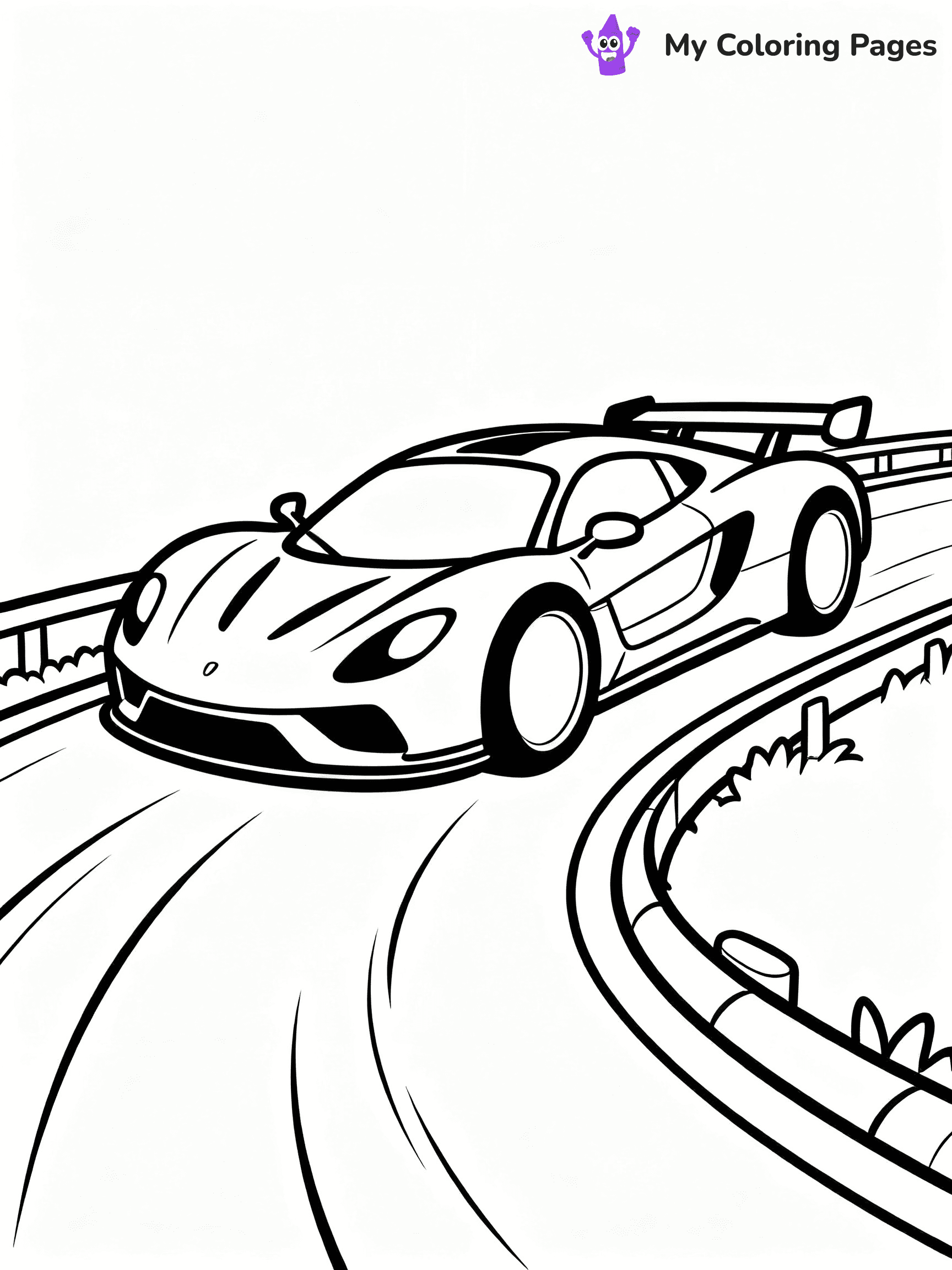 Supercar Sports Car Coloring Pages - 16