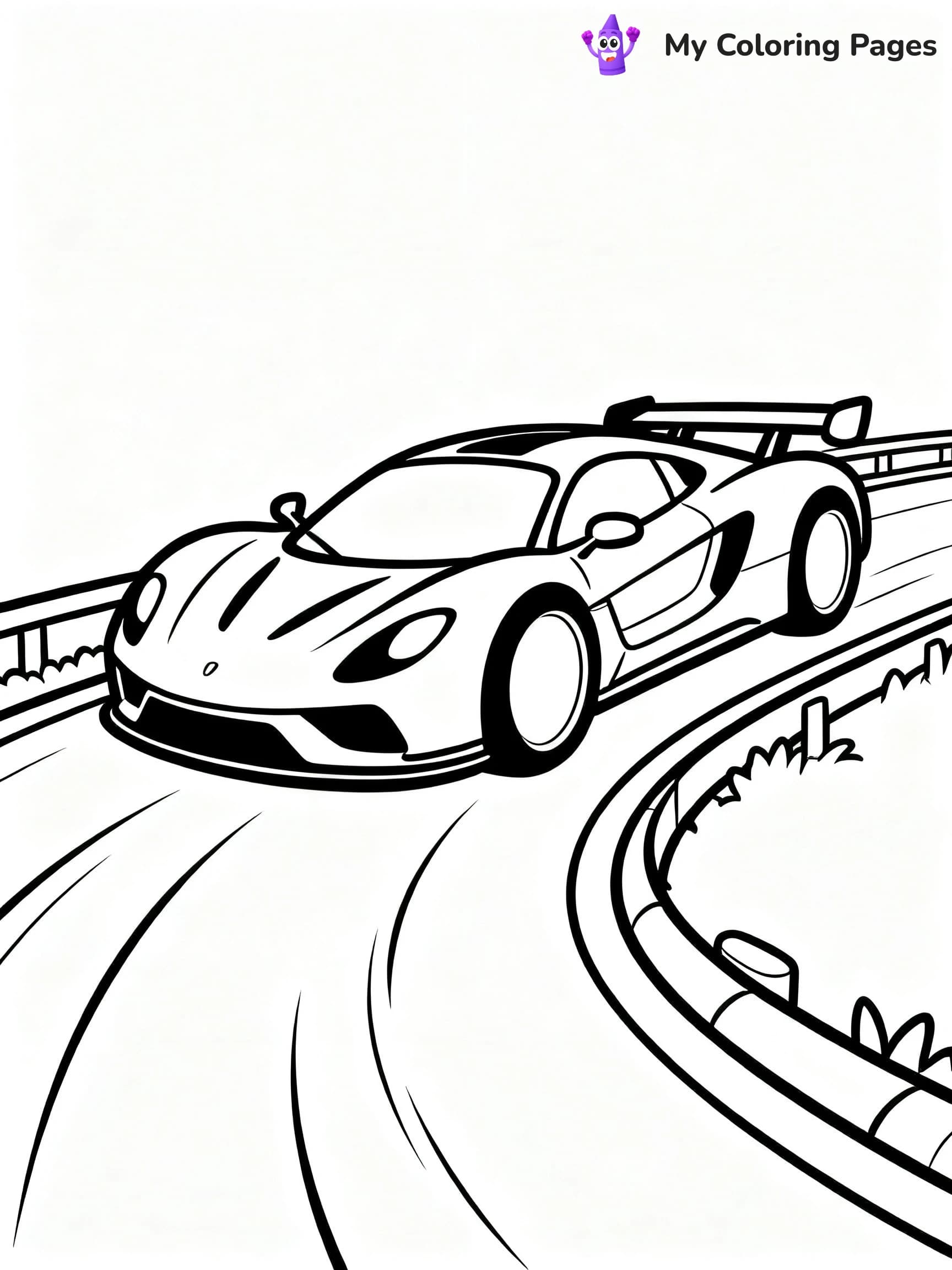 Supercar Sports Car Coloring Pages - 16