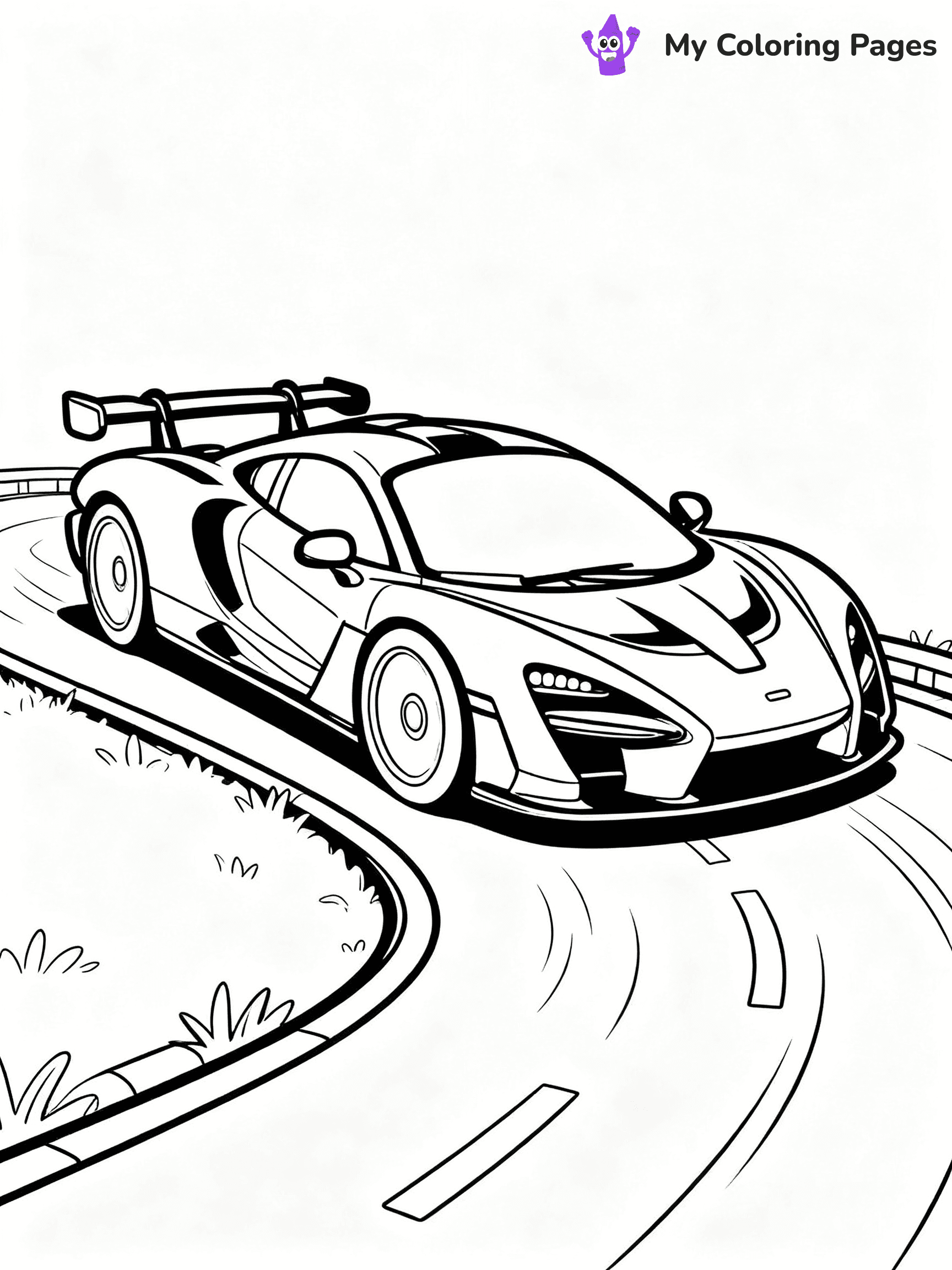 Supercar Sports Car Coloring Pages - 15