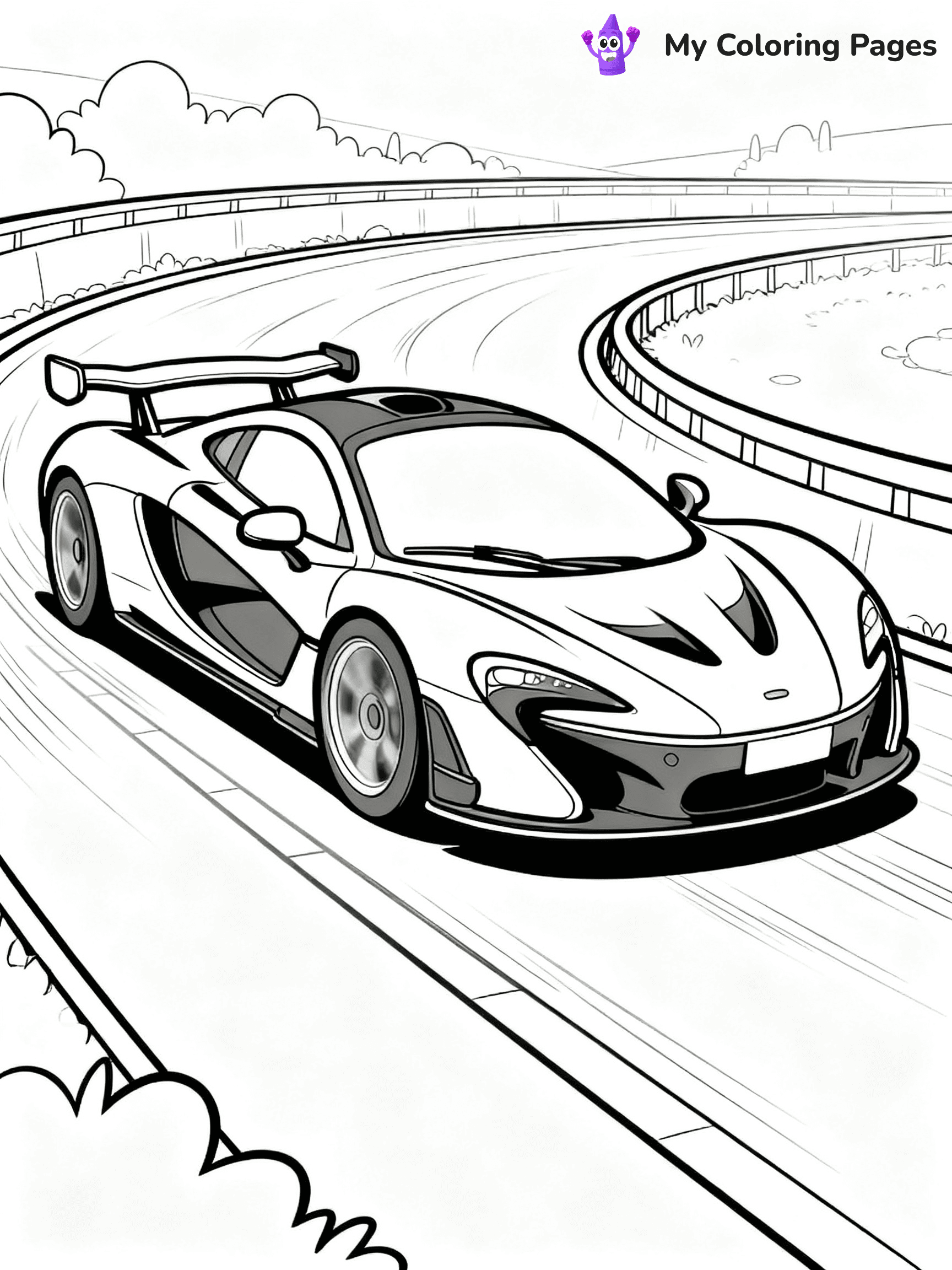 Supercar Sports Car Coloring Pages - 14