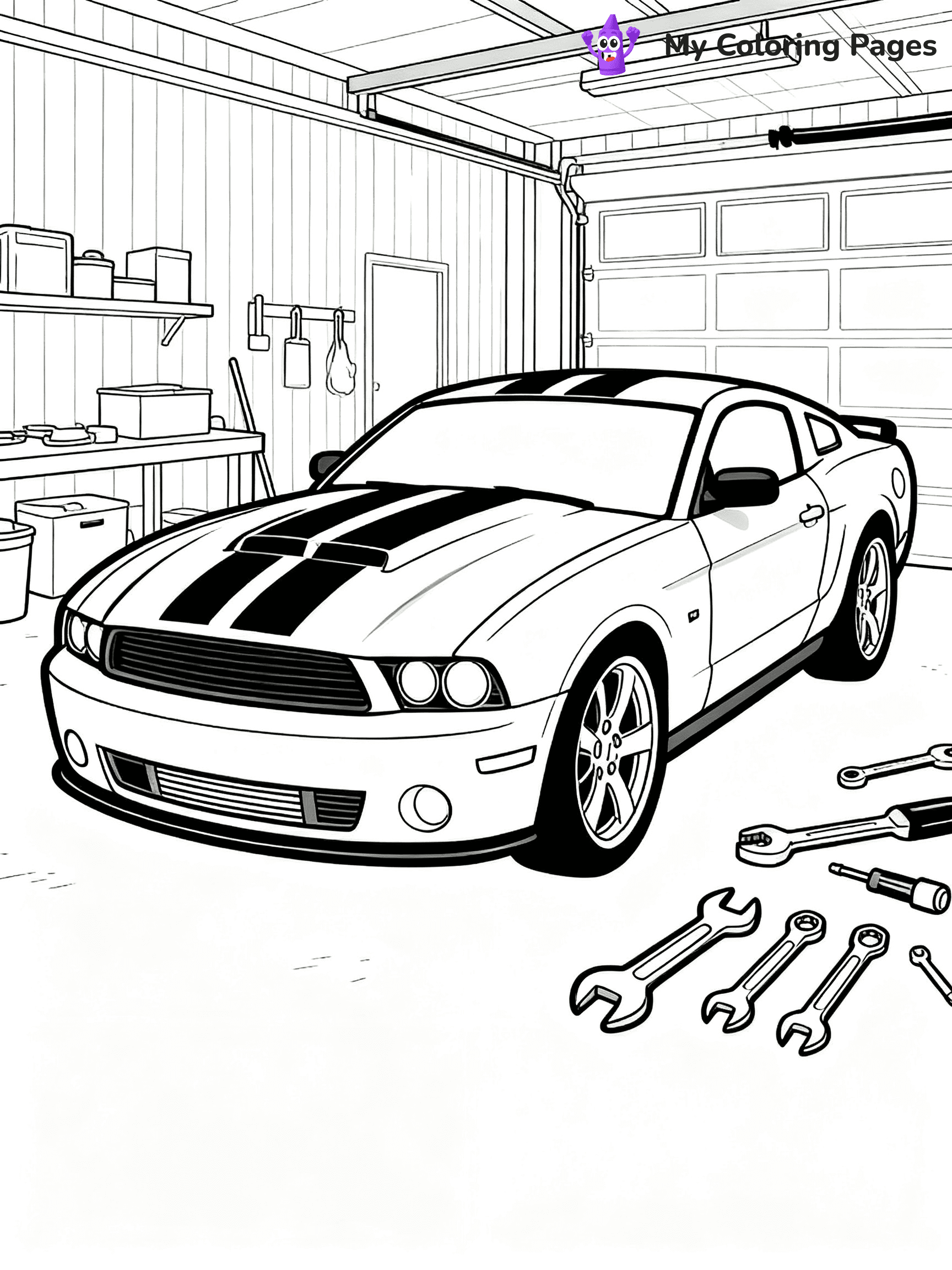 Supercar Sports Car Coloring Pages - 7