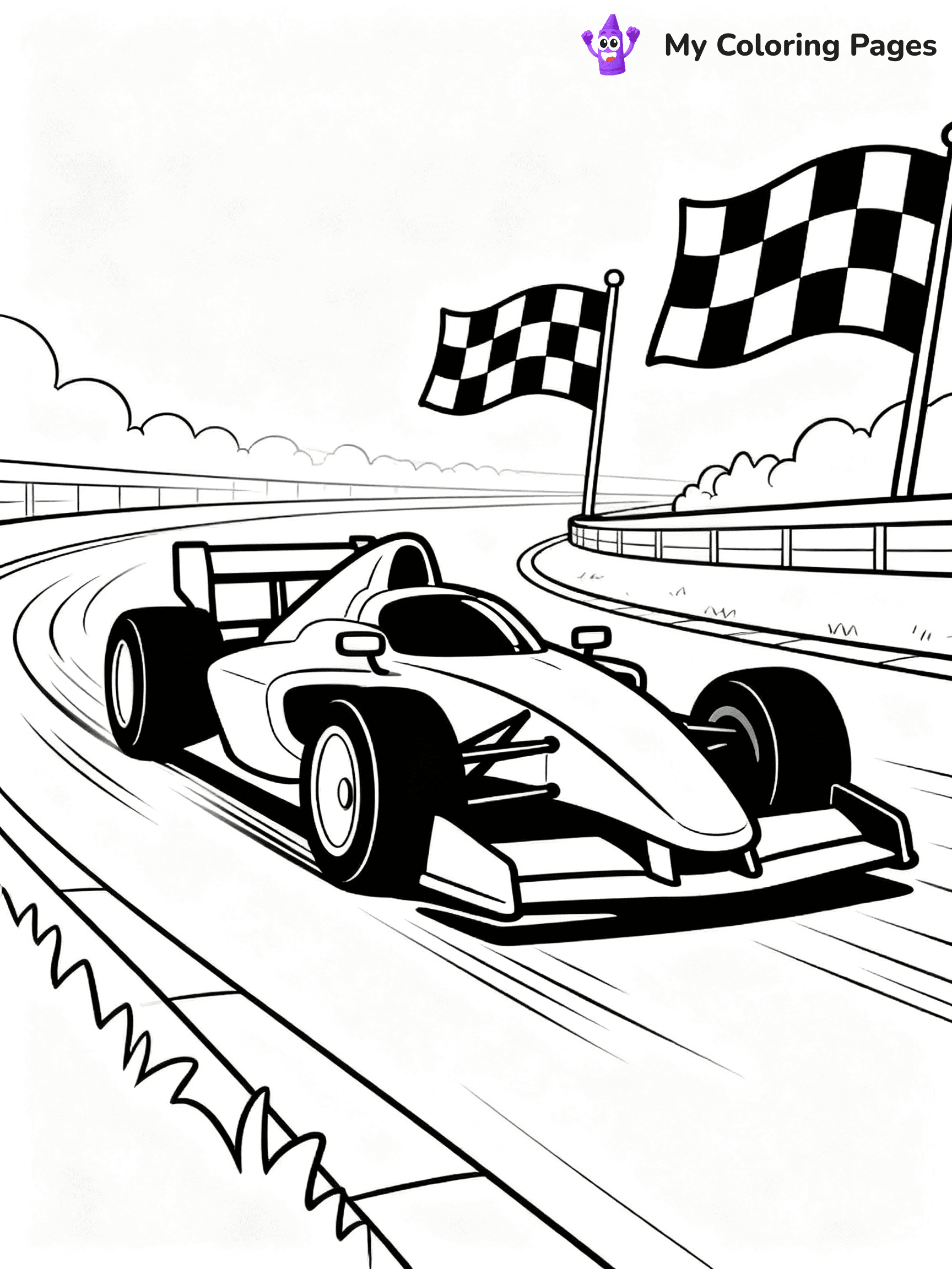 Supercar Sports Car Coloring Pages - 2