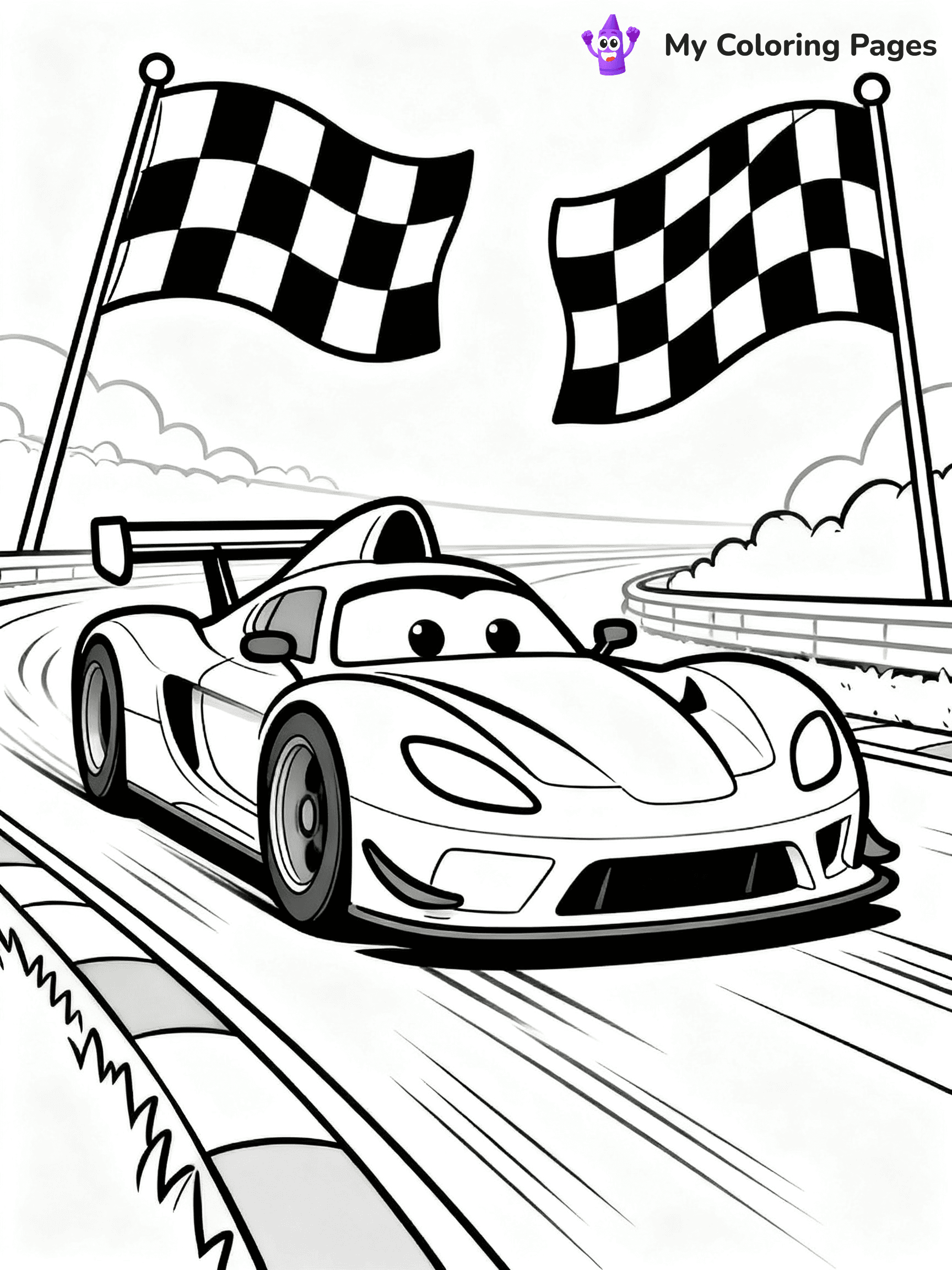 Supercar Sports Car Coloring Pages - 1