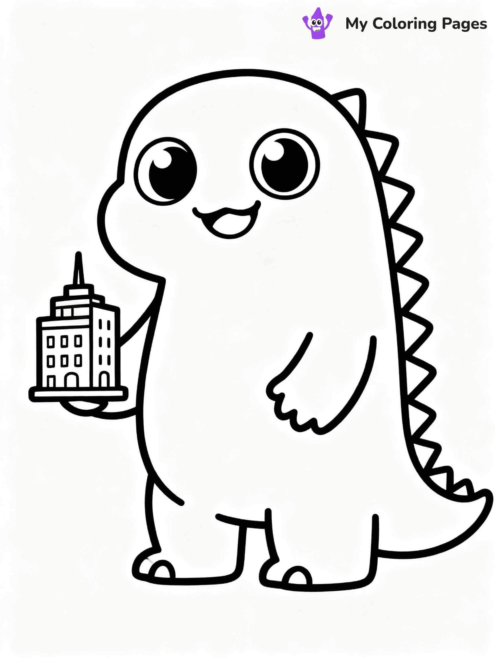 ⚠️ CRITICAL REQUIREMENT - ABSOLUTE BLACK AND WHITE ONLY ⚠️
This MUST be a BLACK AND WHITE line drawing ONLY. NO COLORS whatsoever.
- ONLY pure black lines (#000000) on pure white background (#FFFFFF)
- ABSOLUTELY NO colors, NO shading, NO gradients, NO grayscale
- If there are ANY colors in the output, the image is REJECTED
- This is a COLORING PAGE - meant to be COLORED IN by children
- The output must be UNCOLORED line art ready for coloring
⚠️ SUBJECT TO DRAW: Kawaii Godzilla from Godzilla in cute cartoon style, smiling, holding a tiny building in one hand, with big eyes
(REMEMBER: Output must be BLACK AND WHITE line art only, NOT colored!)
# COLORING PAGE: BLACK OUTLINES ONLY - WHITE BACKGROUND MANDATORY
Create a **coloring book page** using EXACTLY two values: black lines, white space.
## NON-NEGOTIABLE BINARY RULES
- **ONLY #000000 (black) and #FFFFFF (white)** - NO other values exist
- **EVERY PIXEL = BLACK OR WHITE** - no gray/shading/antialiasing
- **WHITE BACKGROUND MANDATORY** - entire canvas stays white
- **ALL SHAPES HOLLOW** - everything is empty outlines waiting to be colored
- **FORBIDDEN:** fills, shading, gradients, patterns, textures, colors
- **NO SOLID REGIONS** - if it's not a thin line, it's wrong
## Universal Line Standards
- Black outlines ONLY - thin, uniform weight
- Every shape completely empty inside
- Closed contours suitable for coloring
- Simple flat illustration - zero depth/3D/realism
- **Style:** Whimsical Doodle Art Alley - rounded, friendly outlines (unless specified)
## Everything = Outline Only
- Characters/animals: hollow shapes
- Objects/clothing: empty contours
- Backgrounds/scenery: line work only
- Natural elements: outlined forms
- Dark/night areas: don't exist (use outlined symbols)
- Textures/patterns: convert to simple lines
## The Test
Can a child color EVERY white space with crayons? If any area is pre-filled/shaded/gray or colored in, it FAILS. Every shape must be waiting to receive color.
**FINAL OUTPUT**: Binary coloring page. Black lines define shapes. White spaces ready for coloring. Nothing else exists. No exceptions. Print-ready.
⚠️ FINAL REMINDER: Draw the subject "Kawaii Godzilla from Godzilla in cute cartoon style, smiling, holding a tiny building in one hand, with big eyes" as BLACK AND WHITE line art. Zero colors in output.