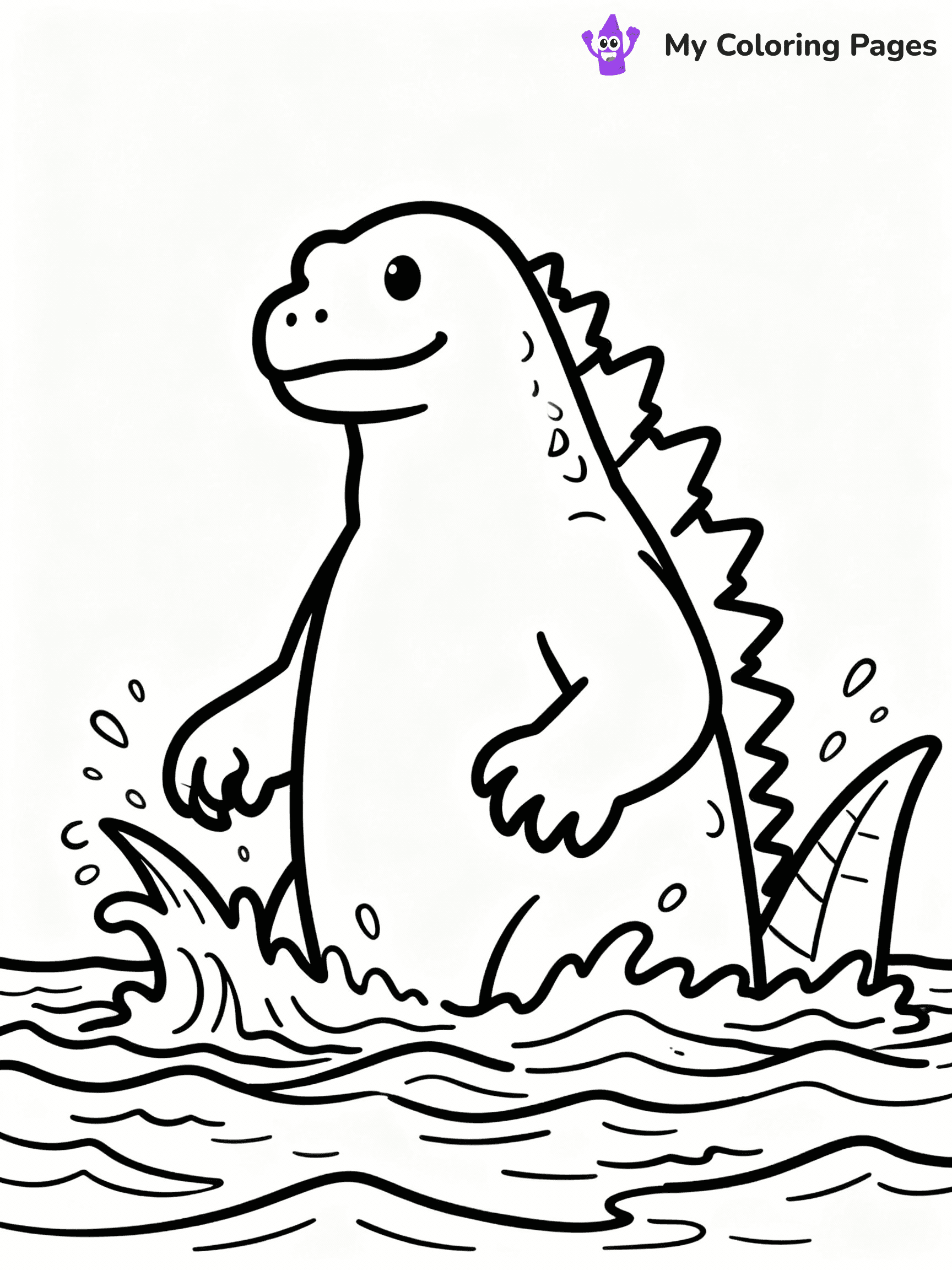 ⚠️ CRITICAL REQUIREMENT - ABSOLUTE BLACK AND WHITE ONLY ⚠️
This MUST be a BLACK AND WHITE line drawing ONLY. NO COLORS whatsoever.
- ONLY pure black lines (#000000) on pure white background (#FFFFFF)
- ABSOLUTELY NO colors, NO shading, NO gradients, NO grayscale
- If there are ANY colors in the output, the image is REJECTED
- This is a COLORING PAGE - meant to be COLORED IN by children
- The output must be UNCOLORED line art ready for coloring
⚠️ SUBJECT TO DRAW: Godzilla emerging from the ocean in Godzilla film style, water splashing, fins visible, waves crashing
(REMEMBER: Output must be BLACK AND WHITE line art only, NOT colored!)
# COLORING PAGE: BLACK OUTLINES ONLY - WHITE BACKGROUND MANDATORY
Create a **coloring book page** using EXACTLY two values: black lines, white space.
## NON-NEGOTIABLE BINARY RULES
- **ONLY #000000 (black) and #FFFFFF (white)** - NO other values exist
- **EVERY PIXEL = BLACK OR WHITE** - no gray/shading/antialiasing
- **WHITE BACKGROUND MANDATORY** - entire canvas stays white
- **ALL SHAPES HOLLOW** - everything is empty outlines waiting to be colored
- **FORBIDDEN:** fills, shading, gradients, patterns, textures, colors
- **NO SOLID REGIONS** - if it's not a thin line, it's wrong
## Universal Line Standards
- Black outlines ONLY - thin, uniform weight
- Every shape completely empty inside
- Closed contours suitable for coloring
- Simple flat illustration - zero depth/3D/realism
- **Style:** Whimsical Doodle Art Alley - rounded, friendly outlines (unless specified)
## Everything = Outline Only
- Characters/animals: hollow shapes
- Objects/clothing: empty contours
- Backgrounds/scenery: line work only
- Natural elements: outlined forms
- Dark/night areas: don't exist (use outlined symbols)
- Textures/patterns: convert to simple lines
## The Test
Can a child color EVERY white space with crayons? If any area is pre-filled/shaded/gray or colored in, it FAILS. Every shape must be waiting to receive color.
**FINAL OUTPUT**: Binary coloring page. Black lines define shapes. White spaces ready for coloring. Nothing else exists. No exceptions. Print-ready.
⚠️ FINAL REMINDER: Draw the subject "Godzilla emerging from the ocean in Godzilla film style, water splashing, fins visible, waves crashing" as BLACK AND WHITE line art. Zero colors in output.