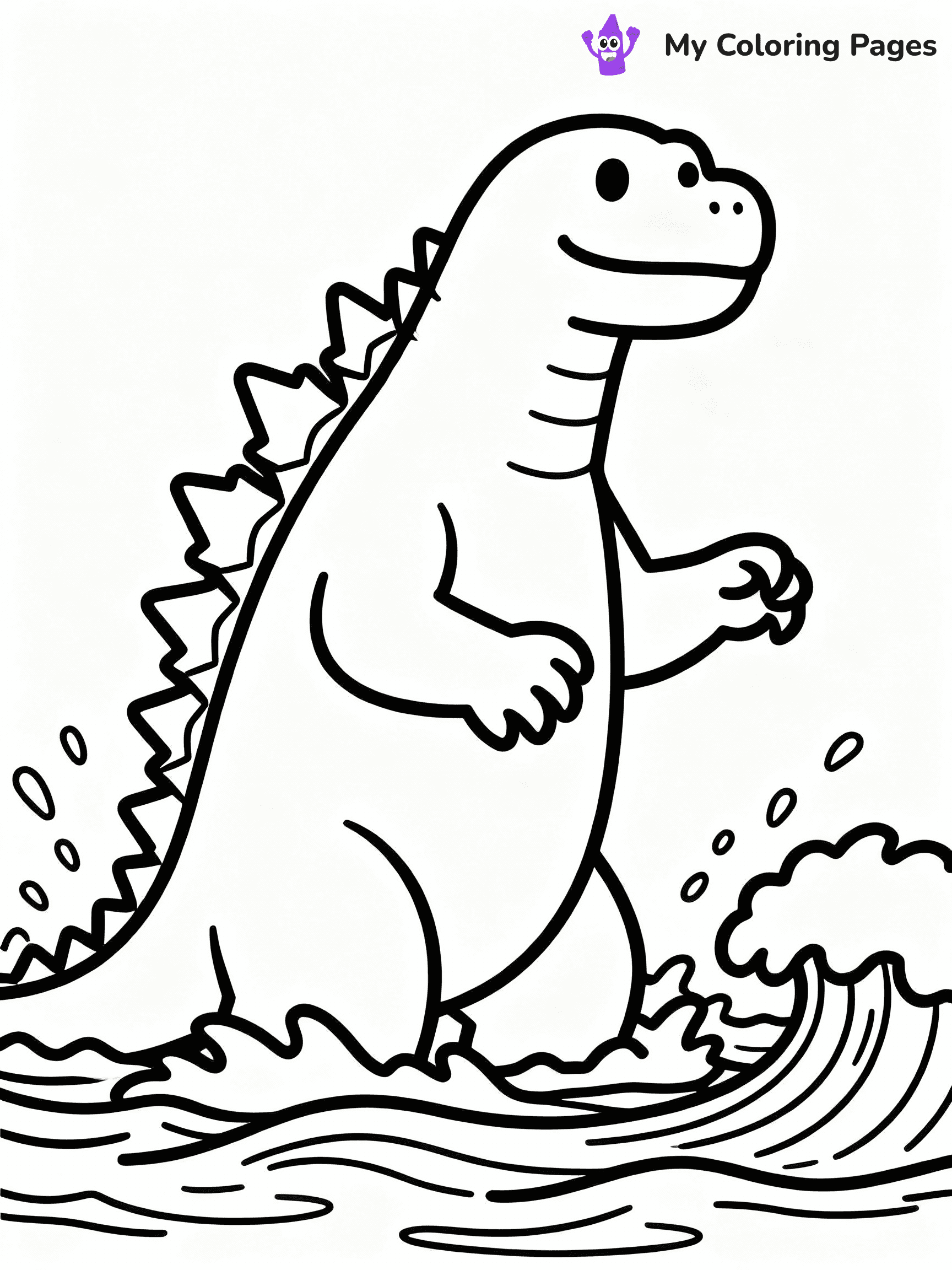 ⚠️ CRITICAL REQUIREMENT - ABSOLUTE BLACK AND WHITE ONLY ⚠️
This MUST be a BLACK AND WHITE line drawing ONLY. NO COLORS whatsoever.
- ONLY pure black lines (#000000) on pure white background (#FFFFFF)
- ABSOLUTELY NO colors, NO shading, NO gradients, NO grayscale
- If there are ANY colors in the output, the image is REJECTED
- This is a COLORING PAGE - meant to be COLORED IN by children
- The output must be UNCOLORED line art ready for coloring
⚠️ SUBJECT TO DRAW: Godzilla emerging from the ocean in Godzilla film style, water splashing, fins visible, waves crashing
(REMEMBER: Output must be BLACK AND WHITE line art only, NOT colored!)
# COLORING PAGE: BLACK OUTLINES ONLY - WHITE BACKGROUND MANDATORY
Create a **coloring book page** using EXACTLY two values: black lines, white space.
## NON-NEGOTIABLE BINARY RULES
- **ONLY #000000 (black) and #FFFFFF (white)** - NO other values exist
- **EVERY PIXEL = BLACK OR WHITE** - no gray/shading/antialiasing
- **WHITE BACKGROUND MANDATORY** - entire canvas stays white
- **ALL SHAPES HOLLOW** - everything is empty outlines waiting to be colored
- **FORBIDDEN:** fills, shading, gradients, patterns, textures, colors
- **NO SOLID REGIONS** - if it's not a thin line, it's wrong
## Universal Line Standards
- Black outlines ONLY - thin, uniform weight
- Every shape completely empty inside
- Closed contours suitable for coloring
- Simple flat illustration - zero depth/3D/realism
- **Style:** Whimsical Doodle Art Alley - rounded, friendly outlines (unless specified)
## Everything = Outline Only
- Characters/animals: hollow shapes
- Objects/clothing: empty contours
- Backgrounds/scenery: line work only
- Natural elements: outlined forms
- Dark/night areas: don't exist (use outlined symbols)
- Textures/patterns: convert to simple lines
## The Test
Can a child color EVERY white space with crayons? If any area is pre-filled/shaded/gray or colored in, it FAILS. Every shape must be waiting to receive color.
**FINAL OUTPUT**: Binary coloring page. Black lines define shapes. White spaces ready for coloring. Nothing else exists. No exceptions. Print-ready.
⚠️ FINAL REMINDER: Draw the subject "Godzilla emerging from the ocean in Godzilla film style, water splashing, fins visible, waves crashing" as BLACK AND WHITE line art. Zero colors in output.