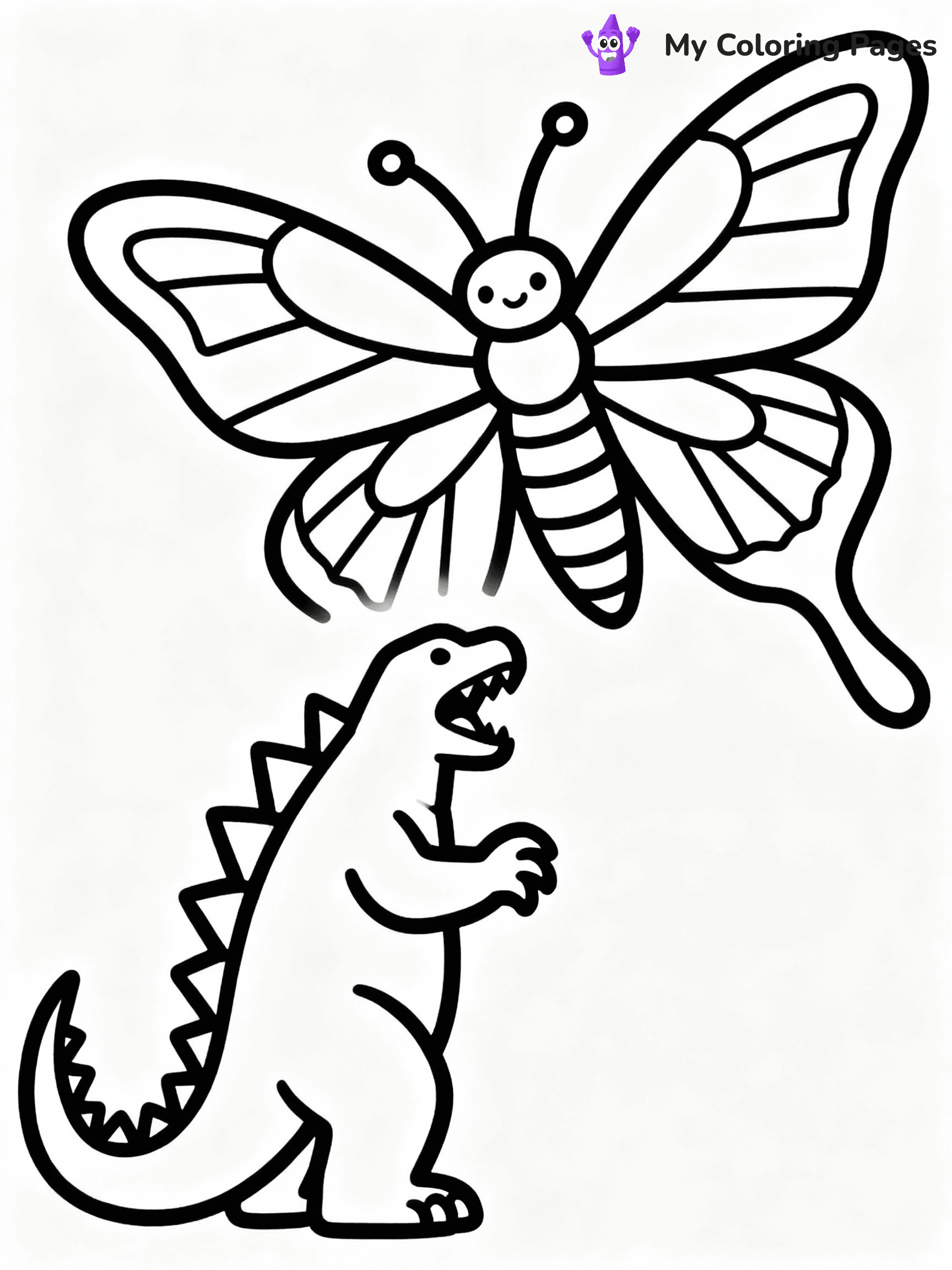 ⚠️ CRITICAL REQUIREMENT - ABSOLUTE BLACK AND WHITE ONLY ⚠️
This MUST be a BLACK AND WHITE line drawing ONLY. NO COLORS whatsoever.
- ONLY pure black lines (#000000) on pure white background (#FFFFFF)
- ABSOLUTELY NO colors, NO shading, NO gradients, NO grayscale
- If there are ANY colors in the output, the image is REJECTED
- This is a COLORING PAGE - meant to be COLORED IN by children
- The output must be UNCOLORED line art ready for coloring
⚠️ SUBJECT TO DRAW: Godzilla facing off against a giant Mothra, dramatic pose, intense atmosphere
(REMEMBER: Output must be BLACK AND WHITE line art only, NOT colored!)
# COLORING PAGE: BLACK OUTLINES ONLY - WHITE BACKGROUND MANDATORY
Create a **coloring book page** using EXACTLY two values: black lines, white space.
## NON-NEGOTIABLE BINARY RULES
- **ONLY #000000 (black) and #FFFFFF (white)** - NO other values exist
- **EVERY PIXEL = BLACK OR WHITE** - no gray/shading/antialiasing
- **WHITE BACKGROUND MANDATORY** - entire canvas stays white
- **ALL SHAPES HOLLOW** - everything is empty outlines waiting to be colored
- **FORBIDDEN:** fills, shading, gradients, patterns, textures, colors
- **NO SOLID REGIONS** - if it's not a thin line, it's wrong
## Universal Line Standards
- Black outlines ONLY - thin, uniform weight
- Every shape completely empty inside
- Closed contours suitable for coloring
- Simple flat illustration - zero depth/3D/realism
- **Style:** Whimsical Doodle Art Alley - rounded, friendly outlines (unless specified)
## Everything = Outline Only
- Characters/animals: hollow shapes
- Objects/clothing: empty contours
- Backgrounds/scenery: line work only
- Natural elements: outlined forms
- Dark/night areas: don't exist (use outlined symbols)
- Textures/patterns: convert to simple lines
## The Test
Can a child color EVERY white space with crayons? If any area is pre-filled/shaded/gray or colored in, it FAILS. Every shape must be waiting to receive color.
**FINAL OUTPUT**: Binary coloring page. Black lines define shapes. White spaces ready for coloring. Nothing else exists. No exceptions. Print-ready.
⚠️ FINAL REMINDER: Draw the subject "Godzilla facing off against a giant Mothra, dramatic pose, intense atmosphere" as BLACK AND WHITE line art. Zero colors in output.