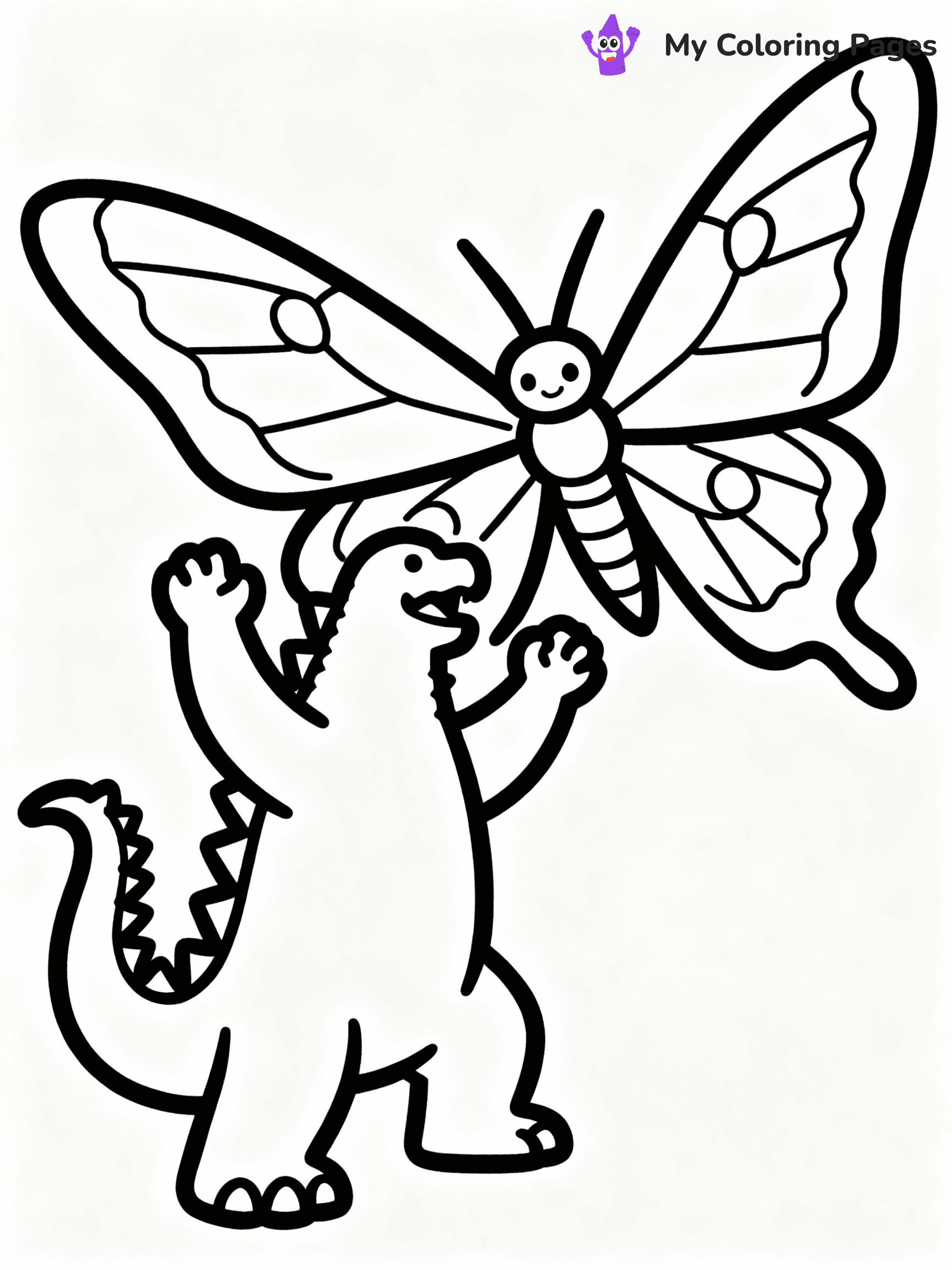 ⚠️ CRITICAL REQUIREMENT - ABSOLUTE BLACK AND WHITE ONLY ⚠️
This MUST be a BLACK AND WHITE line drawing ONLY. NO COLORS whatsoever.
- ONLY pure black lines (#000000) on pure white background (#FFFFFF)
- ABSOLUTELY NO colors, NO shading, NO gradients, NO grayscale
- If there are ANY colors in the output, the image is REJECTED
- This is a COLORING PAGE - meant to be COLORED IN by children
- The output must be UNCOLORED line art ready for coloring
⚠️ SUBJECT TO DRAW: Godzilla facing off against a giant Mothra, dramatic pose, intense atmosphere
(REMEMBER: Output must be BLACK AND WHITE line art only, NOT colored!)
# COLORING PAGE: BLACK OUTLINES ONLY - WHITE BACKGROUND MANDATORY
Create a **coloring book page** using EXACTLY two values: black lines, white space.
## NON-NEGOTIABLE BINARY RULES
- **ONLY #000000 (black) and #FFFFFF (white)** - NO other values exist
- **EVERY PIXEL = BLACK OR WHITE** - no gray/shading/antialiasing
- **WHITE BACKGROUND MANDATORY** - entire canvas stays white
- **ALL SHAPES HOLLOW** - everything is empty outlines waiting to be colored
- **FORBIDDEN:** fills, shading, gradients, patterns, textures, colors
- **NO SOLID REGIONS** - if it's not a thin line, it's wrong
## Universal Line Standards
- Black outlines ONLY - thin, uniform weight
- Every shape completely empty inside
- Closed contours suitable for coloring
- Simple flat illustration - zero depth/3D/realism
- **Style:** Whimsical Doodle Art Alley - rounded, friendly outlines (unless specified)
## Everything = Outline Only
- Characters/animals: hollow shapes
- Objects/clothing: empty contours
- Backgrounds/scenery: line work only
- Natural elements: outlined forms
- Dark/night areas: don't exist (use outlined symbols)
- Textures/patterns: convert to simple lines
## The Test
Can a child color EVERY white space with crayons? If any area is pre-filled/shaded/gray or colored in, it FAILS. Every shape must be waiting to receive color.
**FINAL OUTPUT**: Binary coloring page. Black lines define shapes. White spaces ready for coloring. Nothing else exists. No exceptions. Print-ready.
⚠️ FINAL REMINDER: Draw the subject "Godzilla facing off against a giant Mothra, dramatic pose, intense atmosphere" as BLACK AND WHITE line art. Zero colors in output.