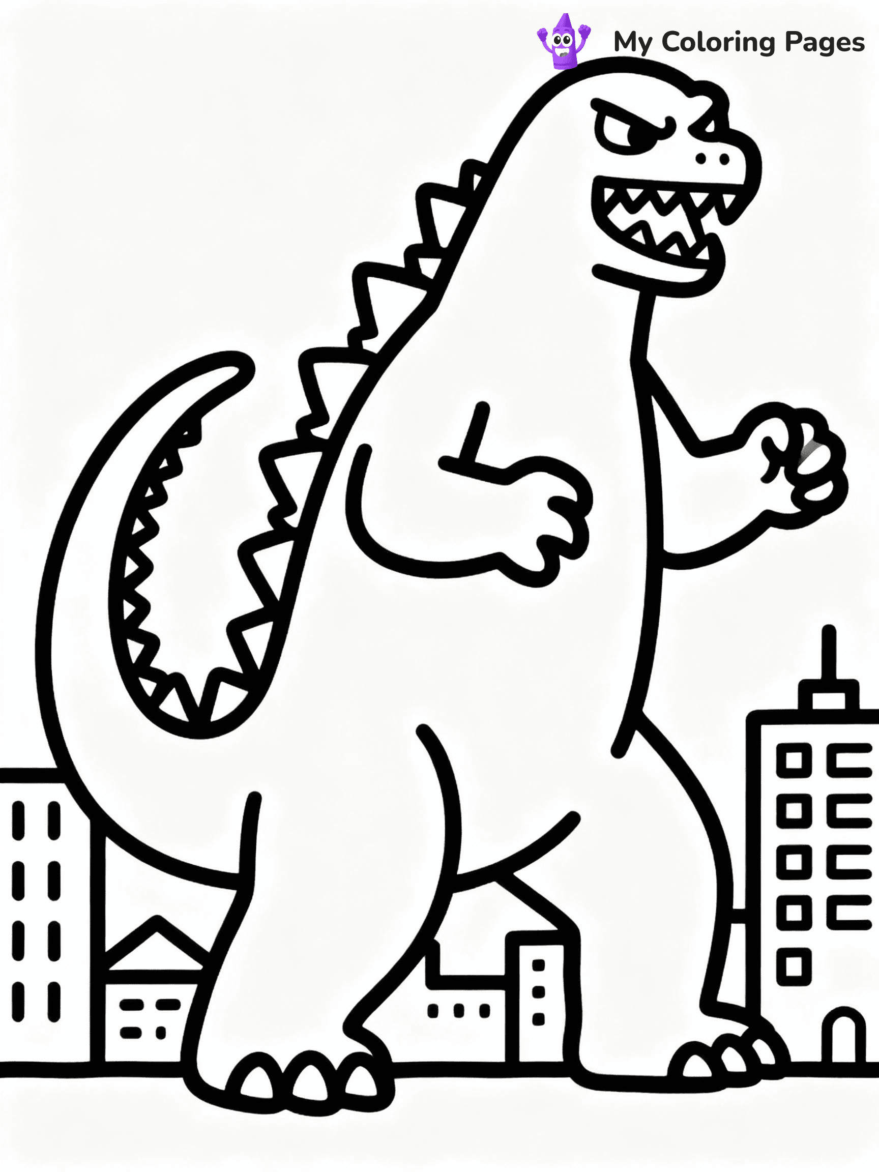 ⚠️ CRITICAL REQUIREMENT - ABSOLUTE BLACK AND WHITE ONLY ⚠️
This MUST be a BLACK AND WHITE line drawing ONLY. NO COLORS whatsoever.
- ONLY pure black lines (#000000) on pure white background (#FFFFFF)
- ABSOLUTELY NO colors, NO shading, NO gradients, NO grayscale
- If there are ANY colors in the output, the image is REJECTED
- This is a COLORING PAGE - meant to be COLORED IN by children
- The output must be UNCOLORED line art ready for coloring
⚠️ SUBJECT TO DRAW: Classic Godzilla stomping through a city, fierce expression, tail coiling behind
(REMEMBER: Output must be BLACK AND WHITE line art only, NOT colored!)
# COLORING PAGE: BLACK OUTLINES ONLY - WHITE BACKGROUND MANDATORY
Create a **coloring book page** using EXACTLY two values: black lines, white space.
## NON-NEGOTIABLE BINARY RULES
- **ONLY #000000 (black) and #FFFFFF (white)** - NO other values exist
- **EVERY PIXEL = BLACK OR WHITE** - no gray/shading/antialiasing
- **WHITE BACKGROUND MANDATORY** - entire canvas stays white
- **ALL SHAPES HOLLOW** - everything is empty outlines waiting to be colored
- **FORBIDDEN:** fills, shading, gradients, patterns, textures, colors
- **NO SOLID REGIONS** - if it's not a thin line, it's wrong
## Universal Line Standards
- Black outlines ONLY - thin, uniform weight
- Every shape completely empty inside
- Closed contours suitable for coloring
- Simple flat illustration - zero depth/3D/realism
- **Style:** Whimsical Doodle Art Alley - rounded, friendly outlines (unless specified)
## Everything = Outline Only
- Characters/animals: hollow shapes
- Objects/clothing: empty contours
- Backgrounds/scenery: line work only
- Natural elements: outlined forms
- Dark/night areas: don't exist (use outlined symbols)
- Textures/patterns: convert to simple lines
## The Test
Can a child color EVERY white space with crayons? If any area is pre-filled/shaded/gray or colored in, it FAILS. Every shape must be waiting to receive color.
**FINAL OUTPUT**: Binary coloring page. Black lines define shapes. White spaces ready for coloring. Nothing else exists. No exceptions. Print-ready.
⚠️ FINAL REMINDER: Draw the subject "Classic Godzilla stomping through a city, fierce expression, tail coiling behind" as BLACK AND WHITE line art. Zero colors in output.