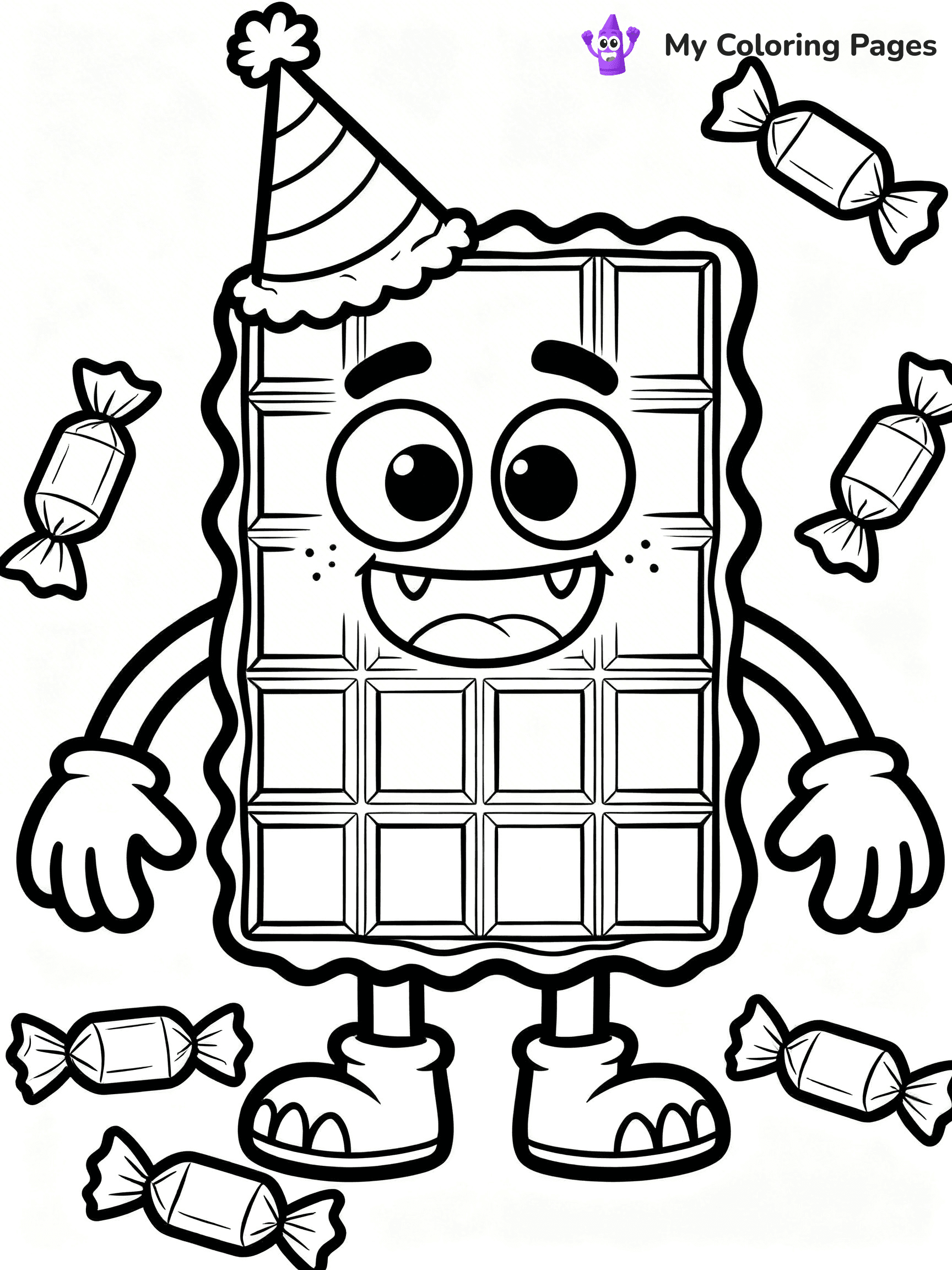 Chocolate Bar Coloring Pages - 93