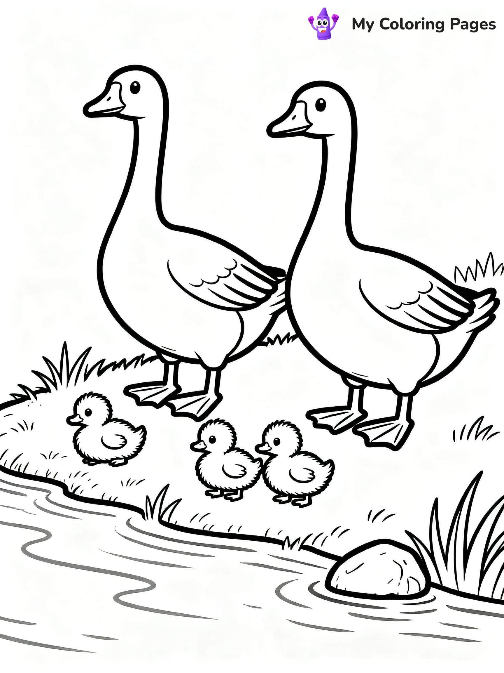 Geese Coloring Pages - 7