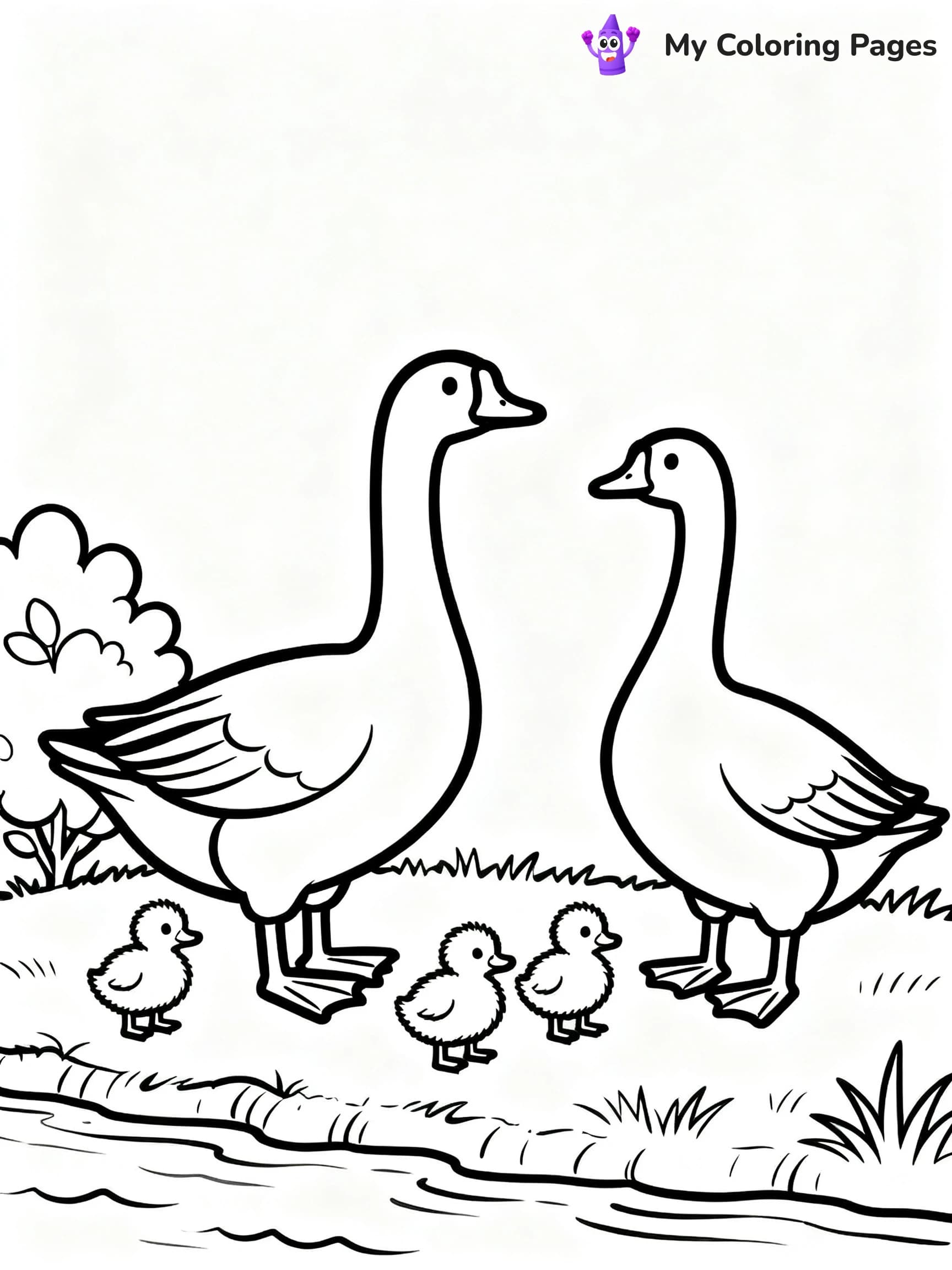 Geese Coloring Pages - 6