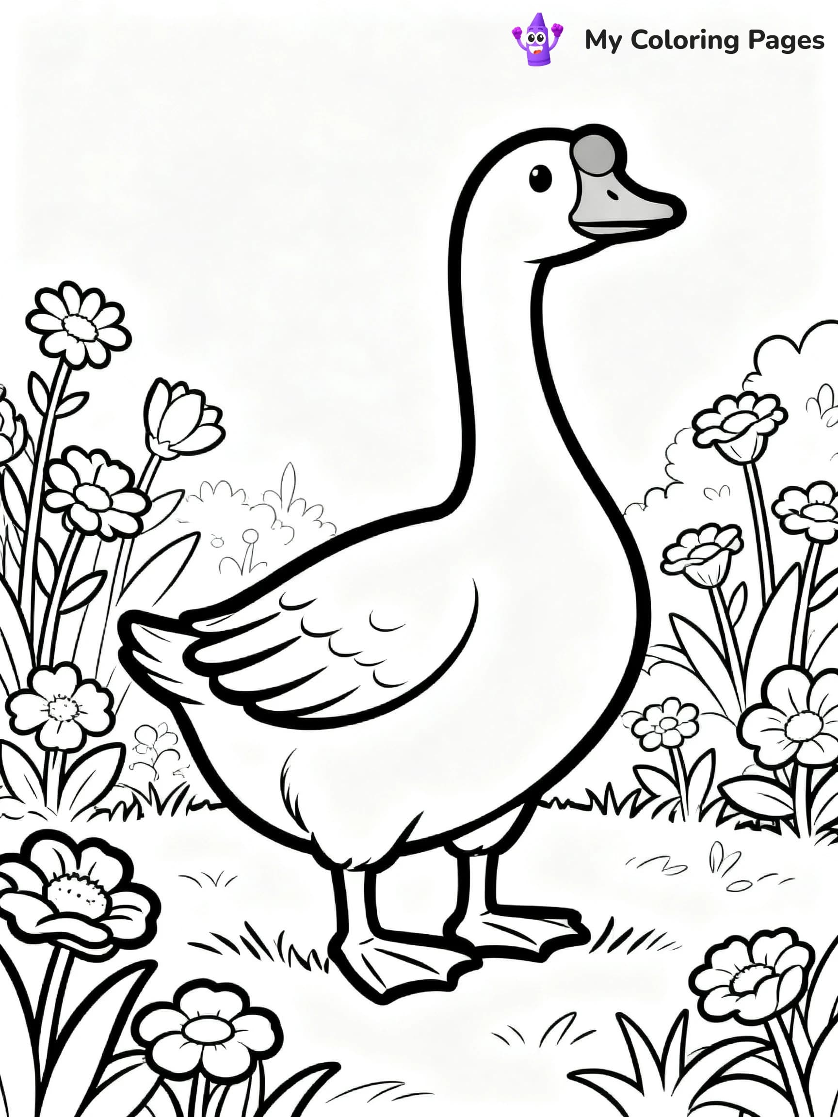 Geese Coloring Pages - 2