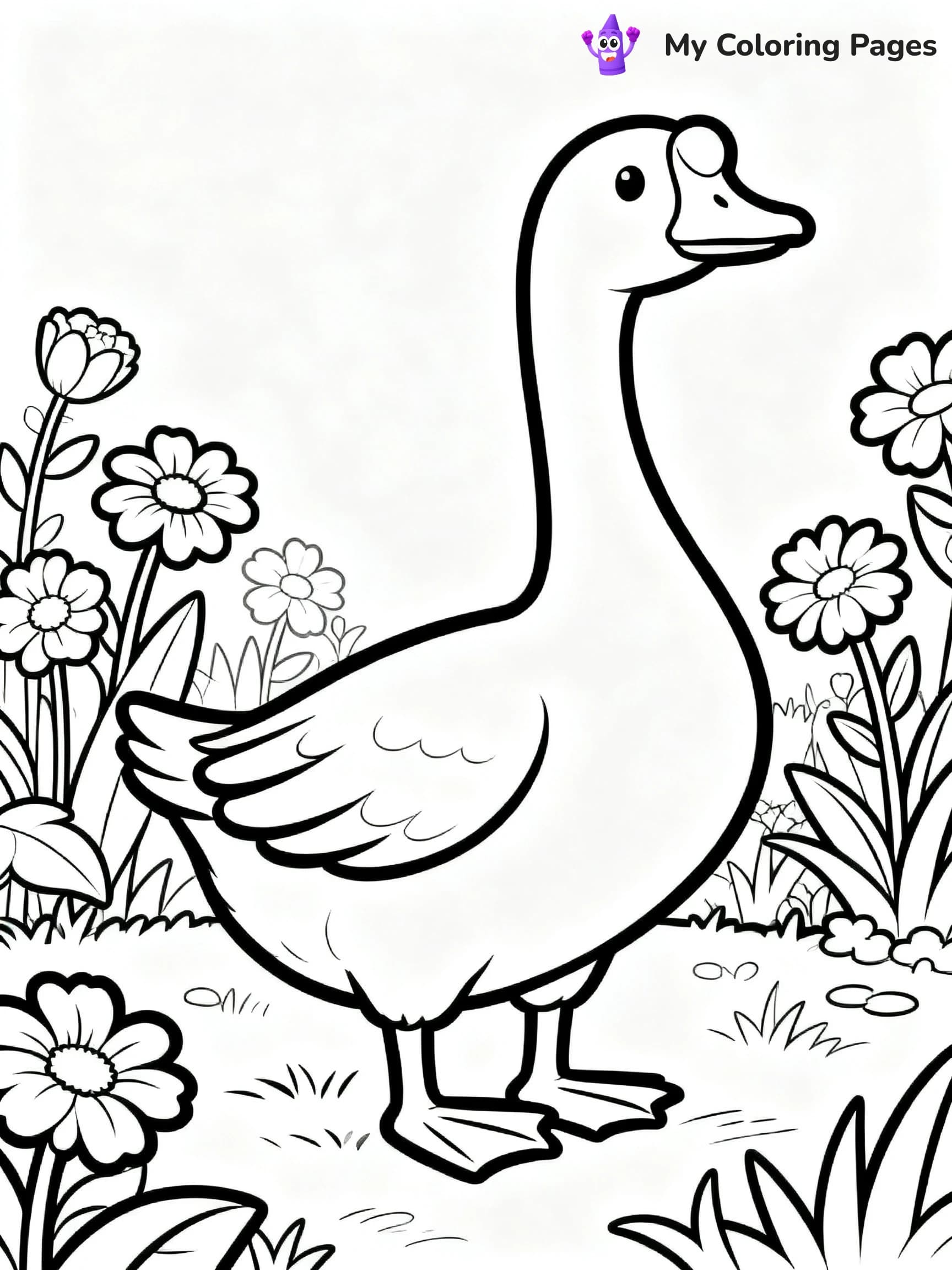 Geese Coloring Pages - 1