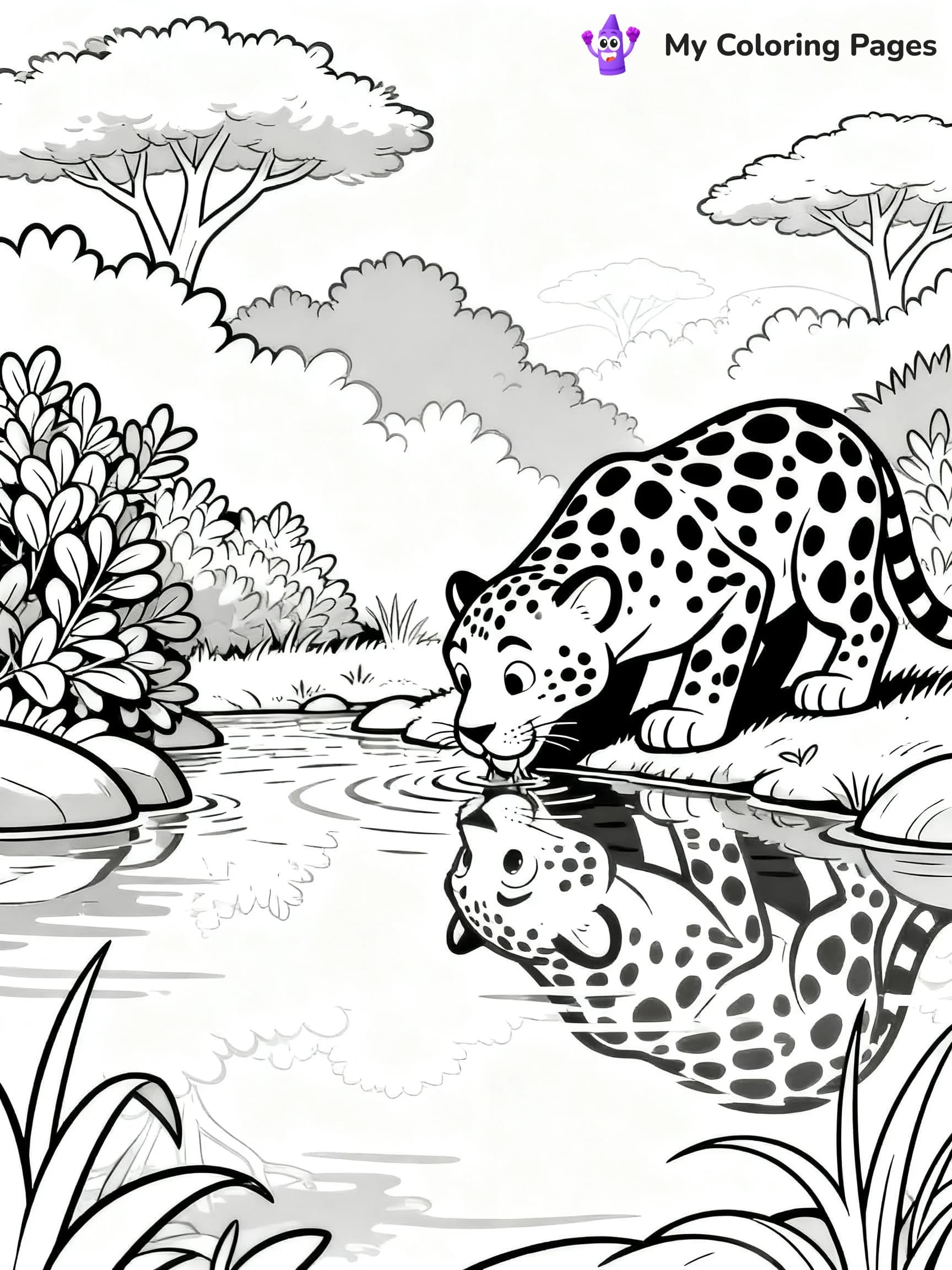 Leopard Coloring Pages - 7
