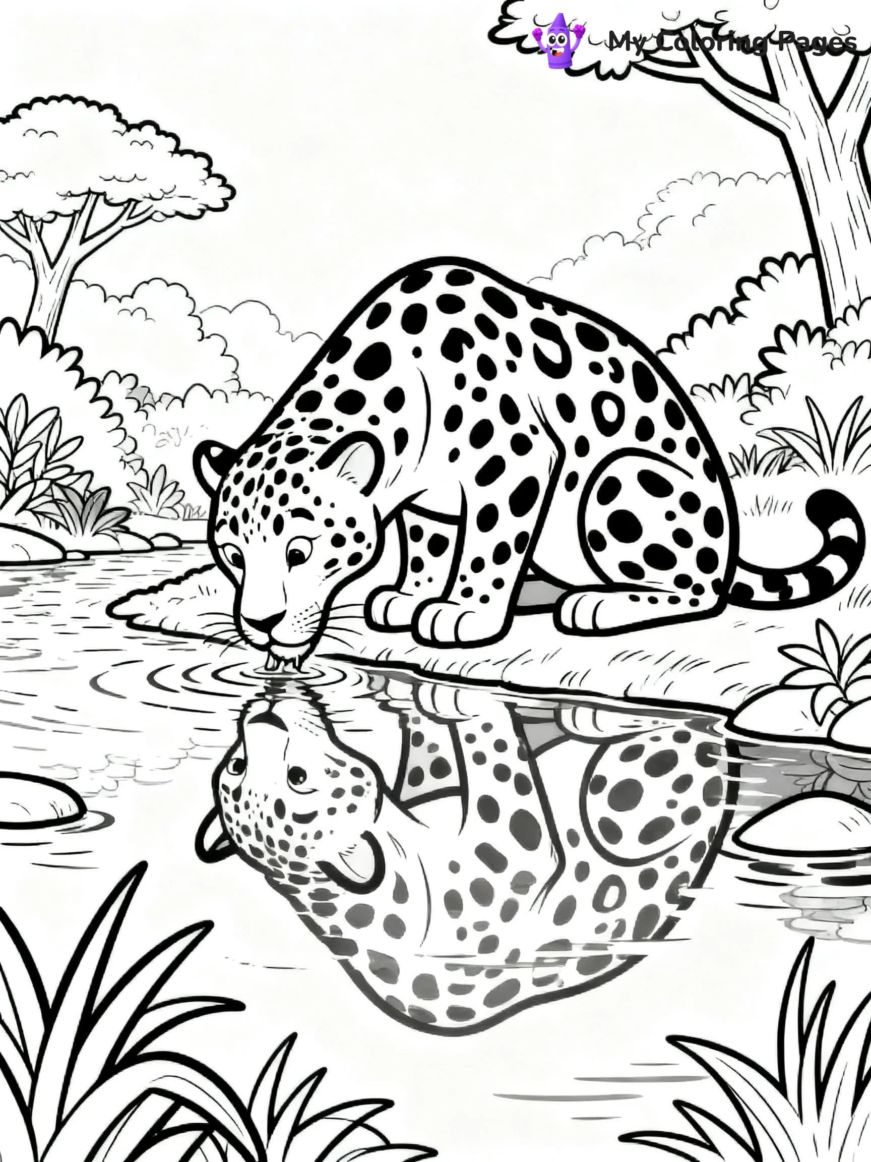 Leopard Coloring Pages - 1