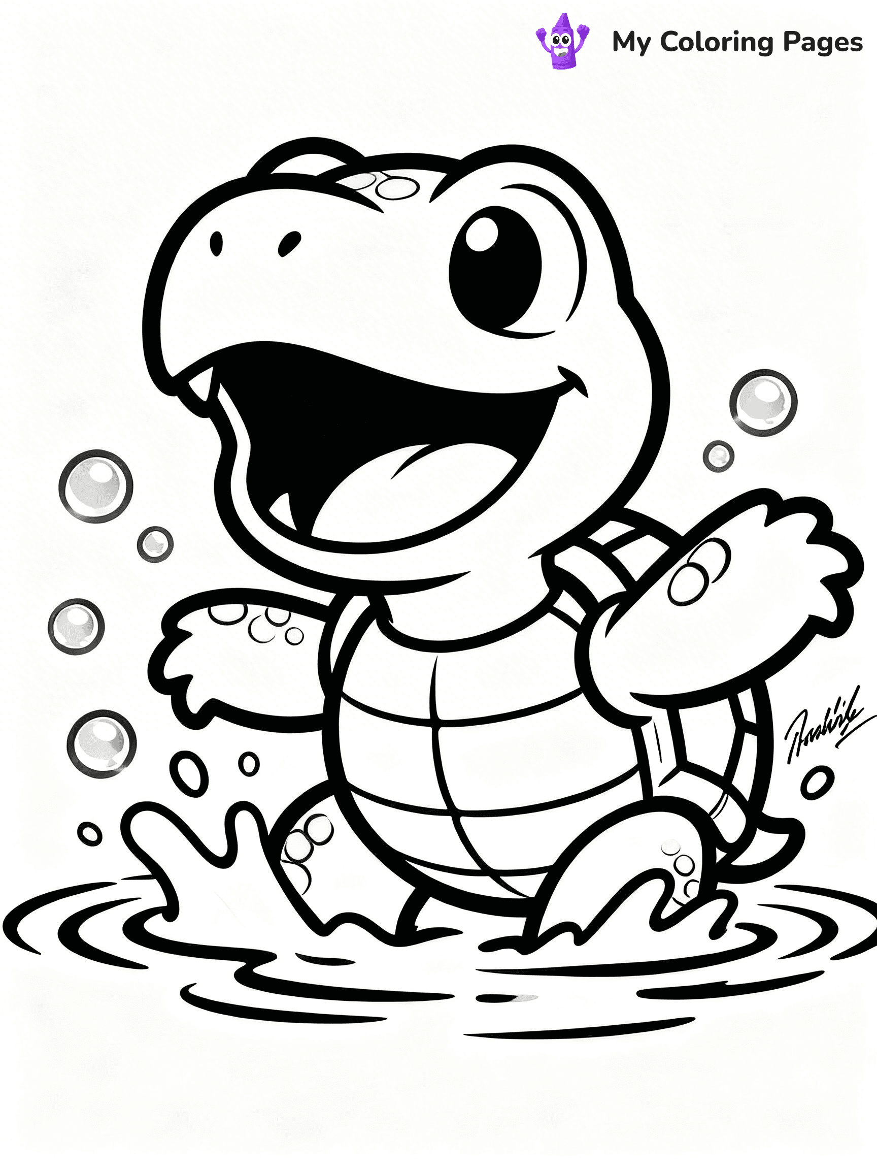 Snapping Turtle Coloring Pages - 12
