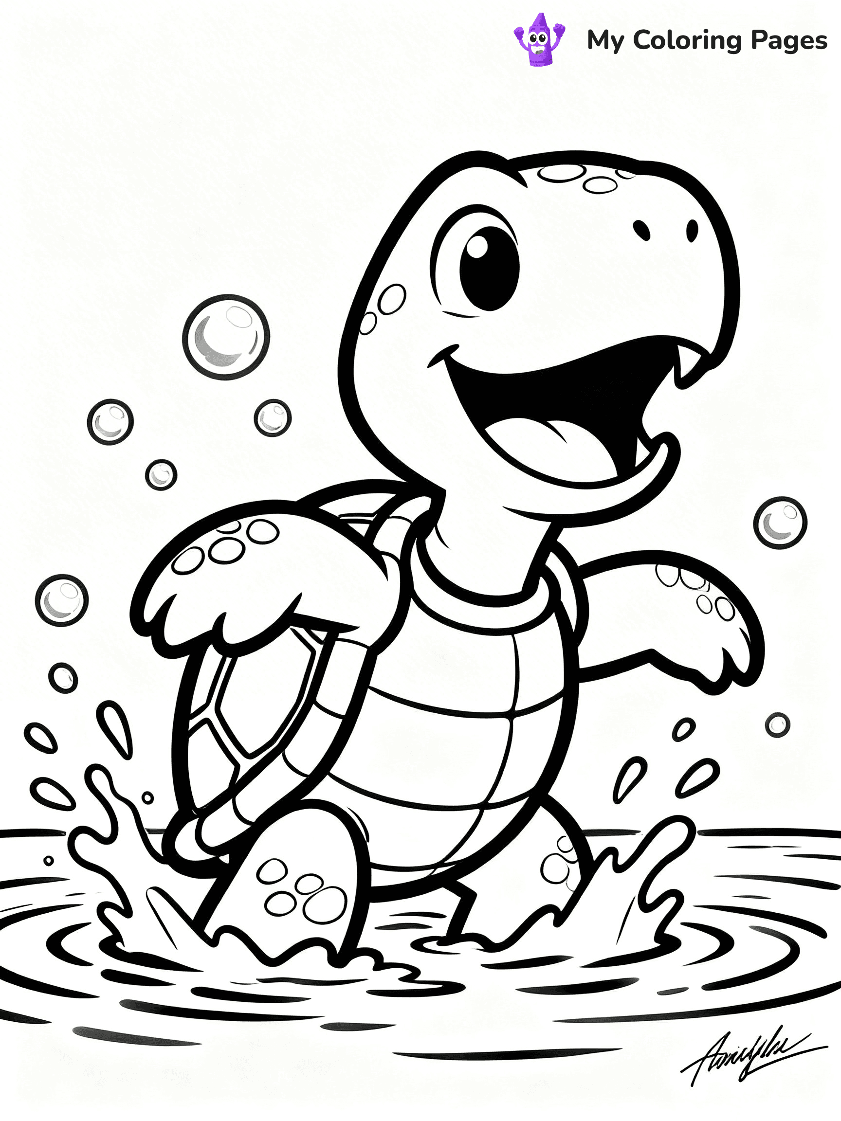 Snapping Turtle Coloring Pages - 11