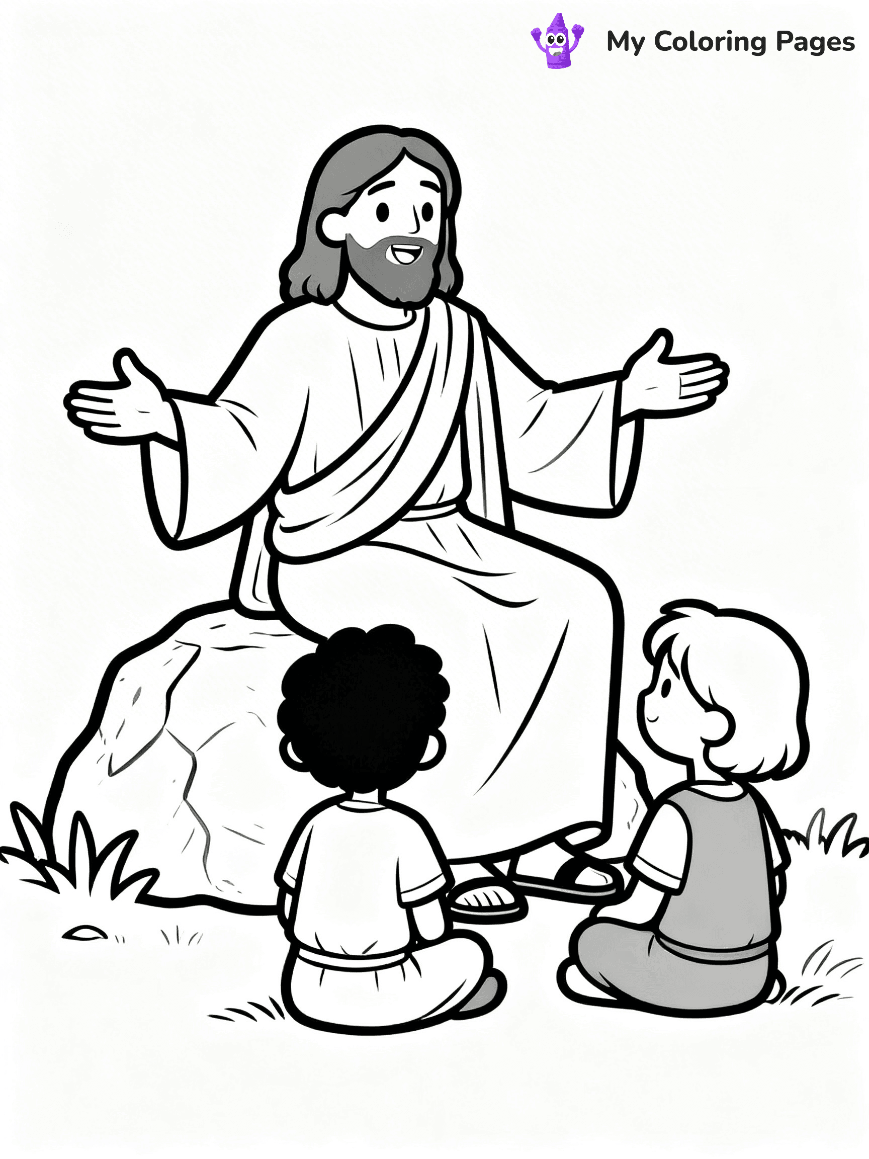 Preschool Jesus Coloring Pages - 52