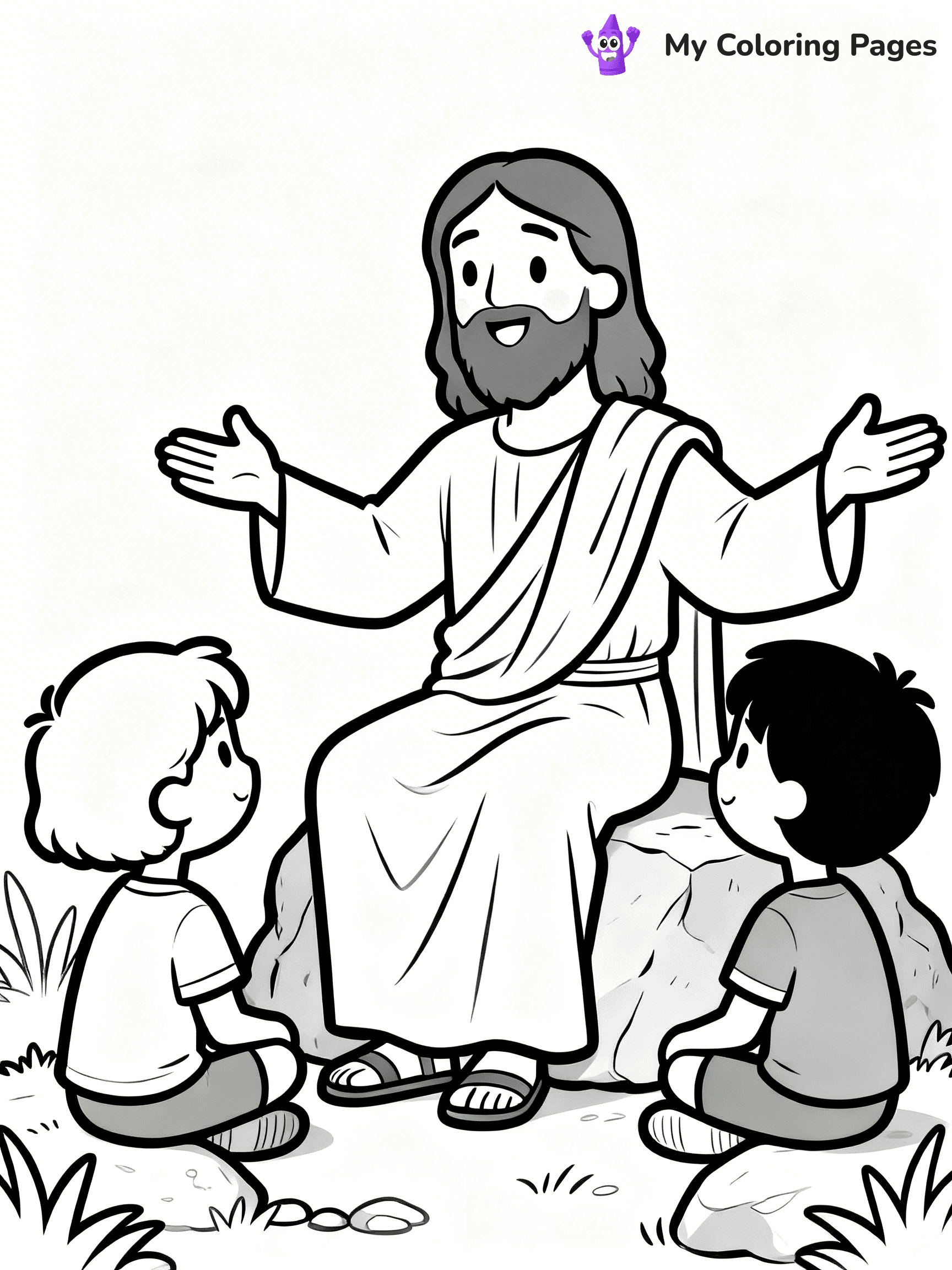 Preschool Jesus Coloring Pages - 49