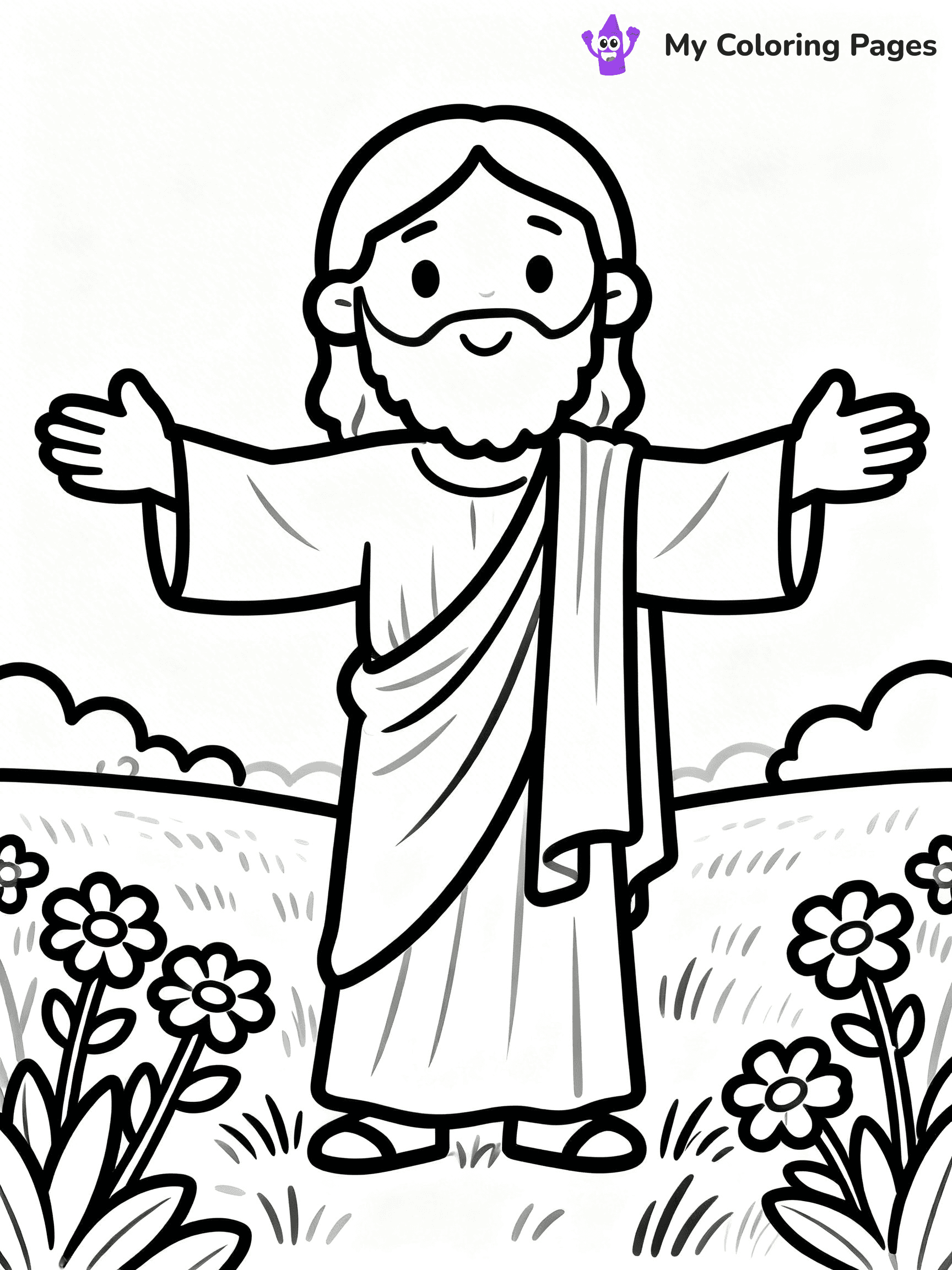 Preschool Jesus Coloring Pages - 41