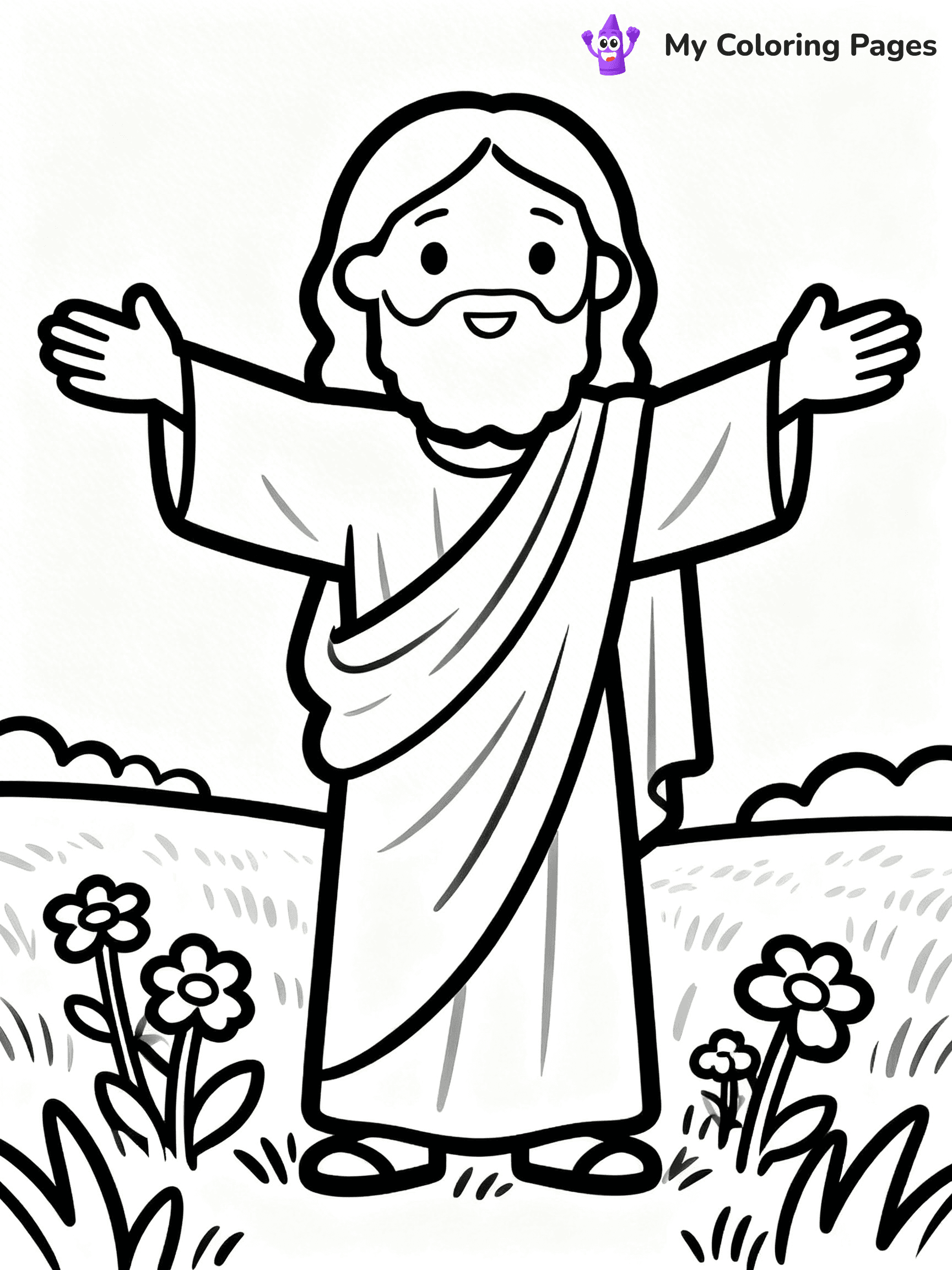 Preschool Jesus Coloring Pages - 40
