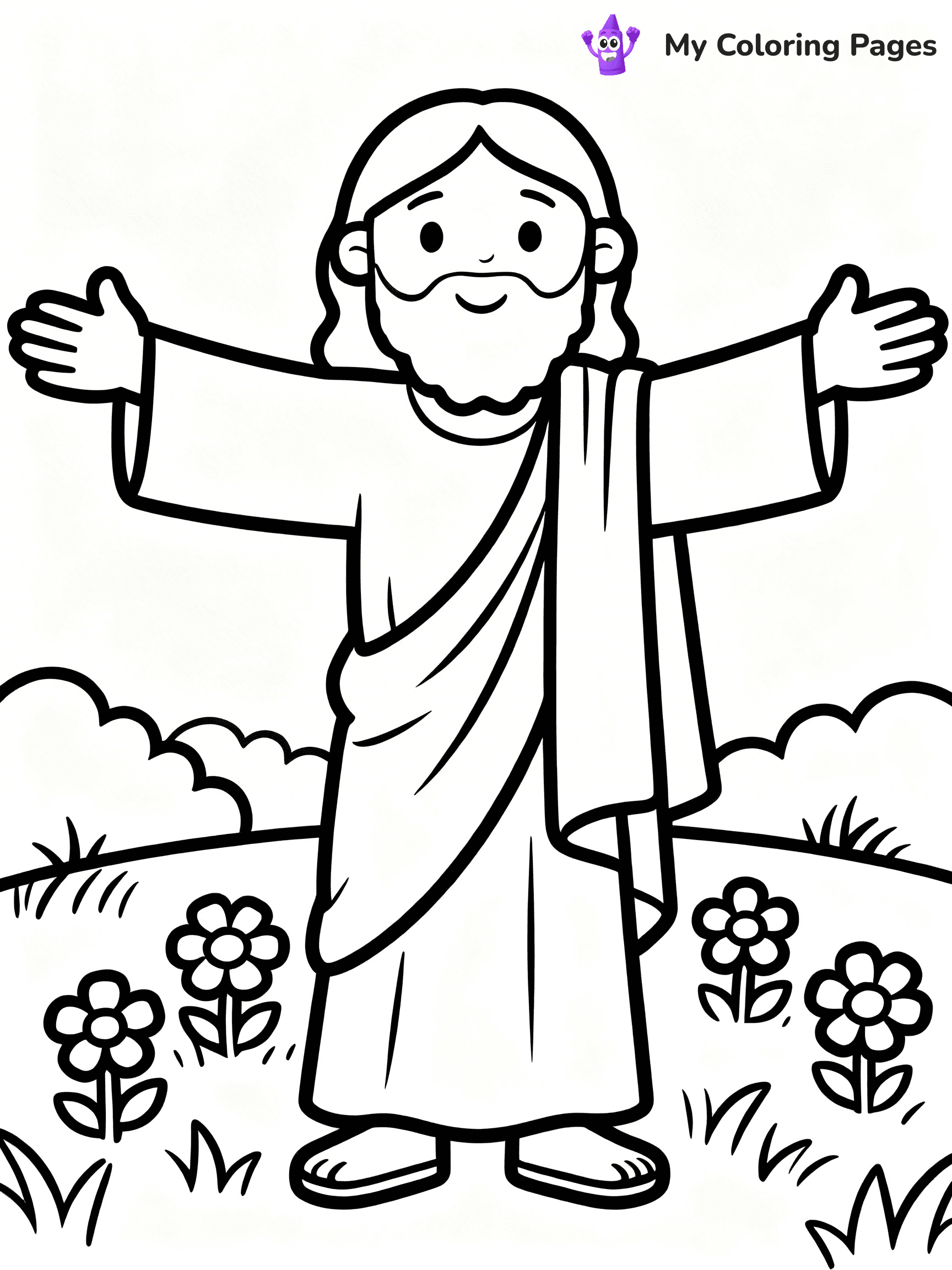 Preschool Jesus Coloring Pages - 39