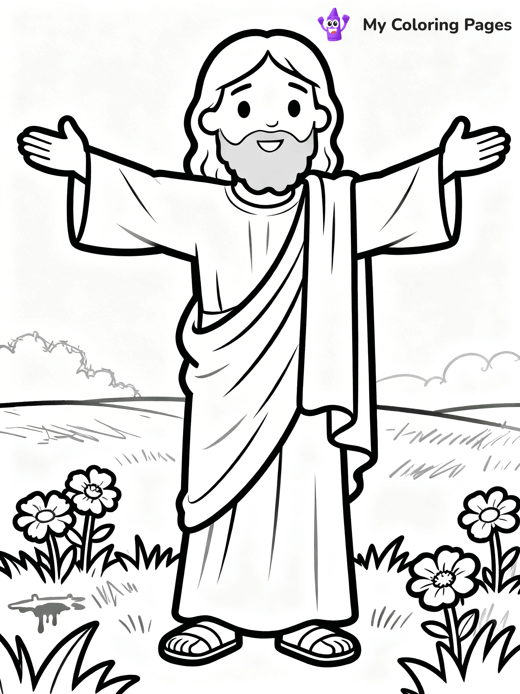 Preschool Jesus Coloring Pages - 36