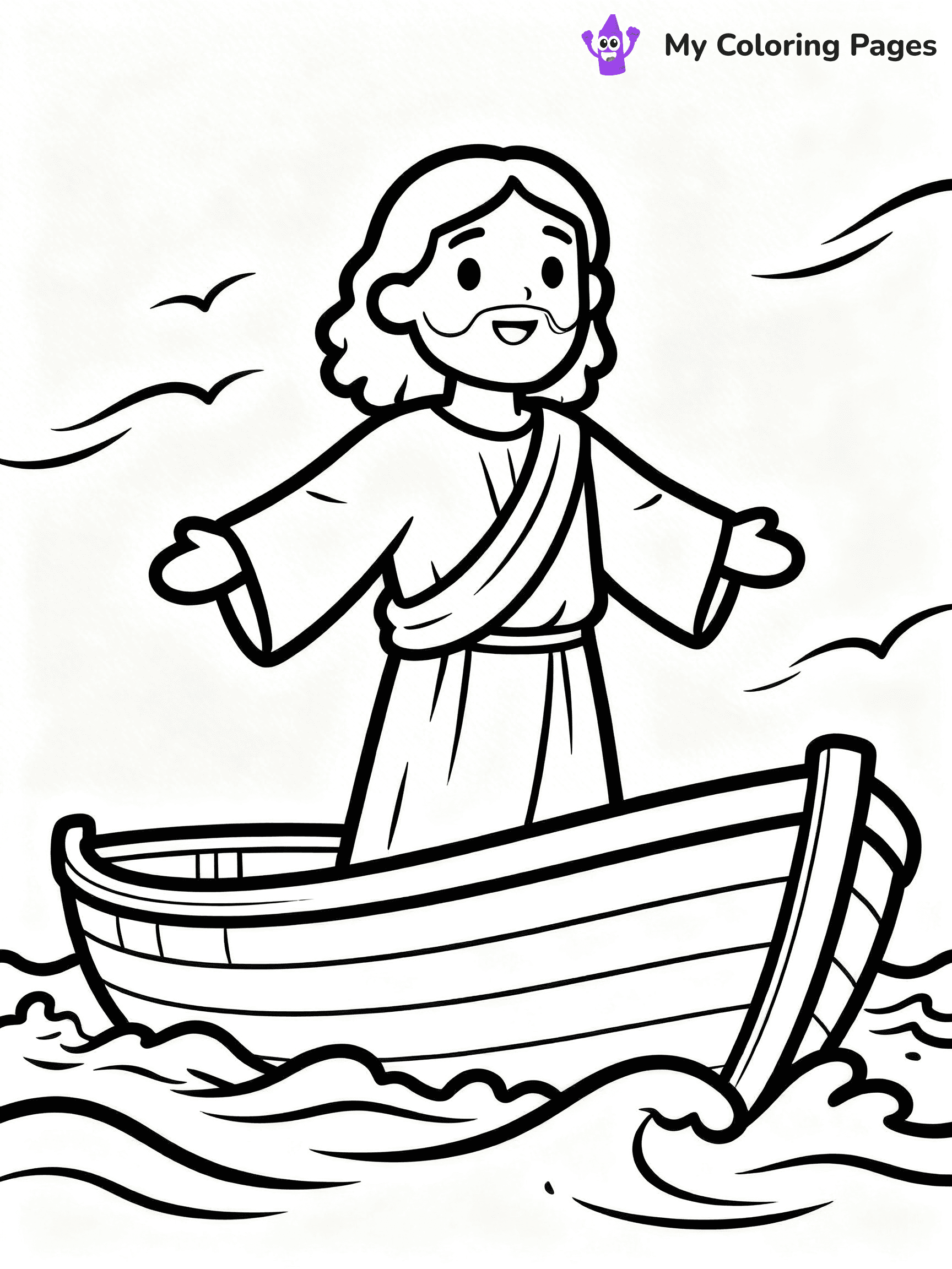 Preschool Jesus Coloring Pages - 1