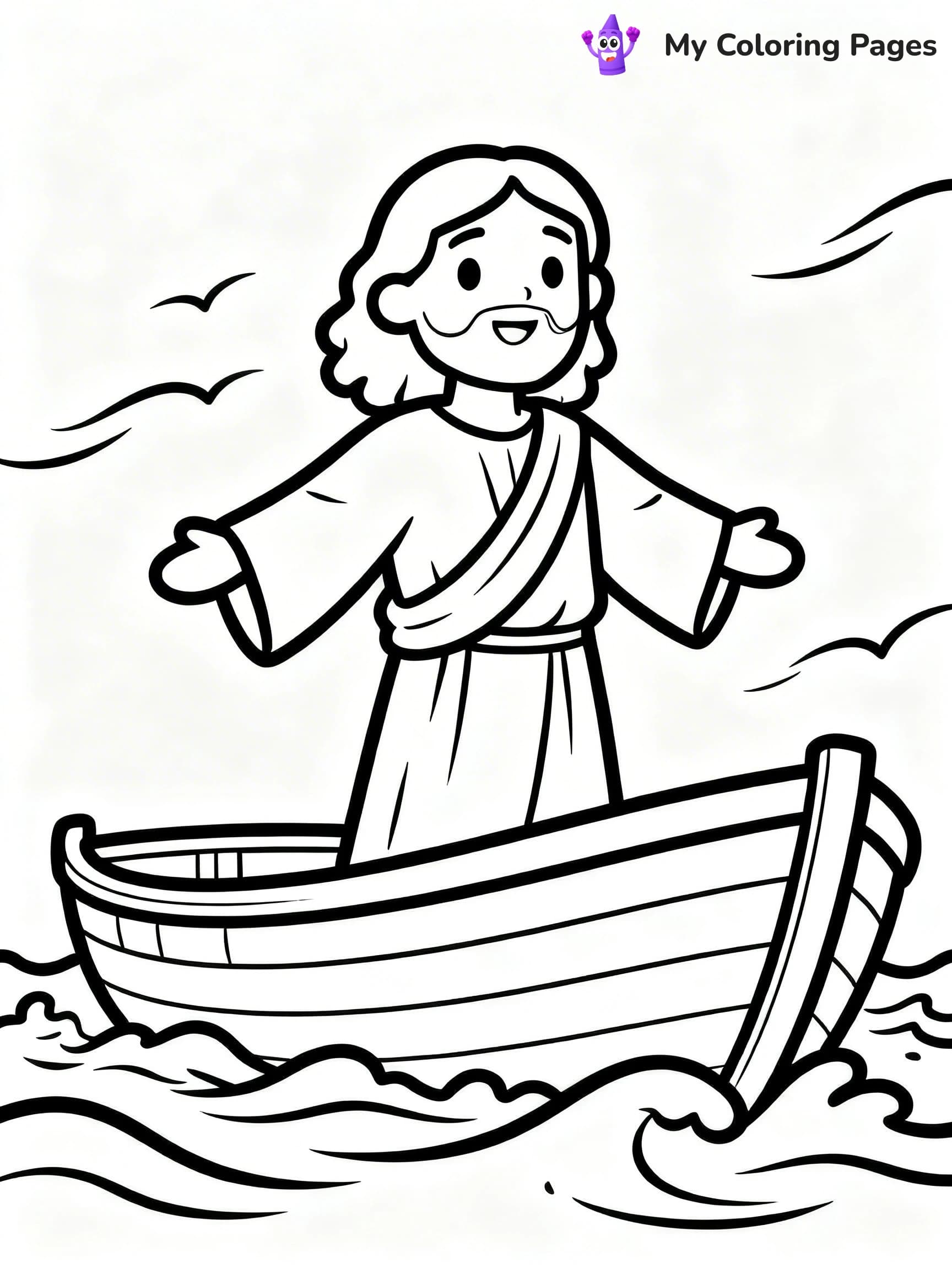 Preschool Jesus Coloring Pages - 1