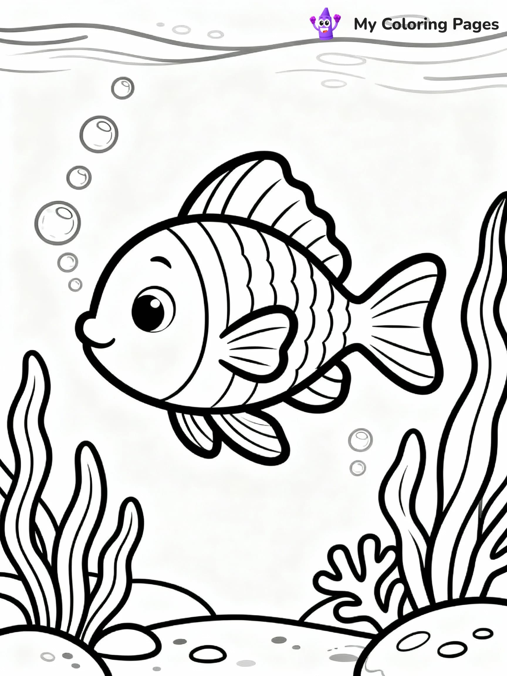 Rainbow Fish Coloring Pages - 11