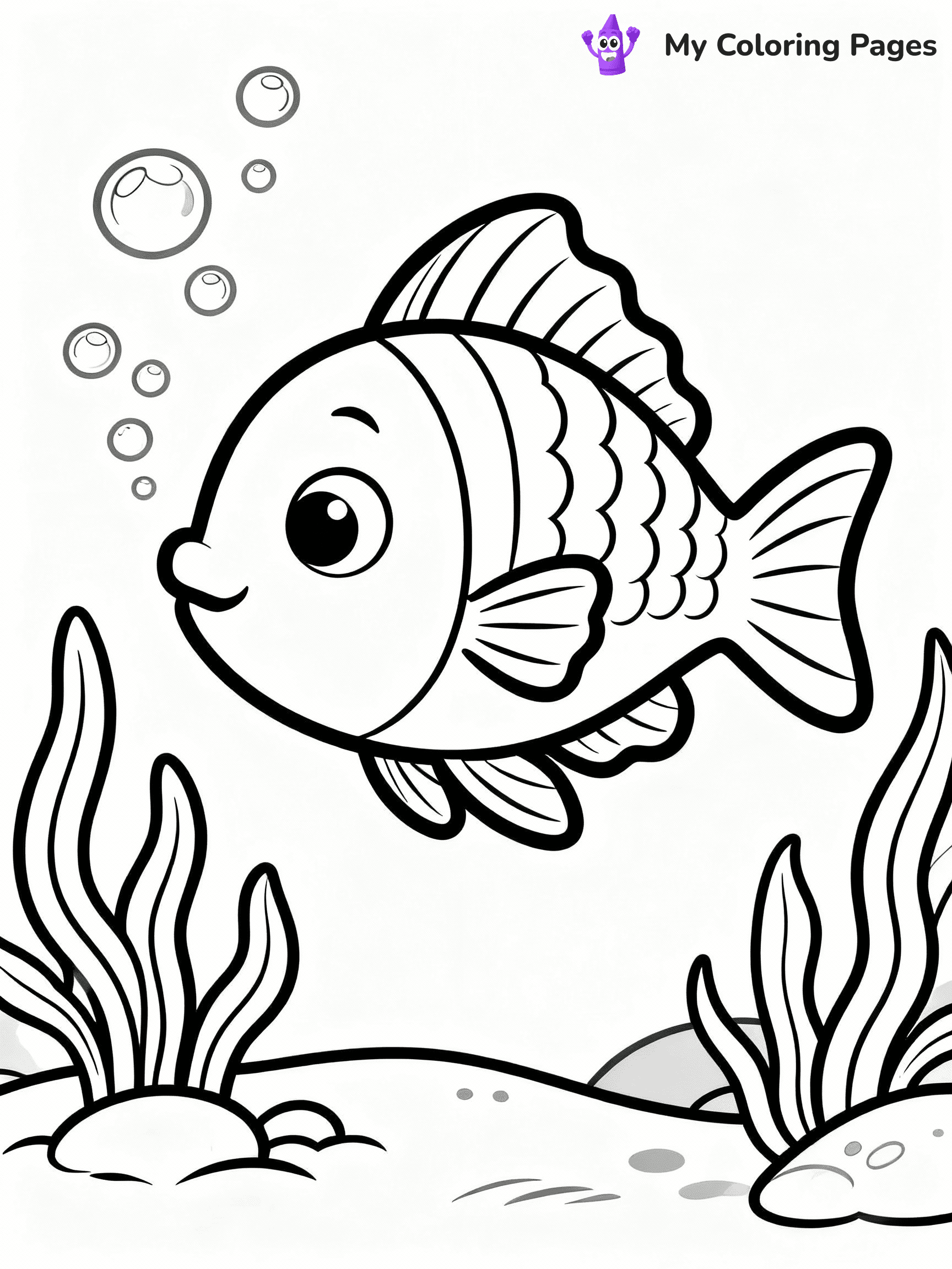 Rainbow Fish Coloring Pages - 10