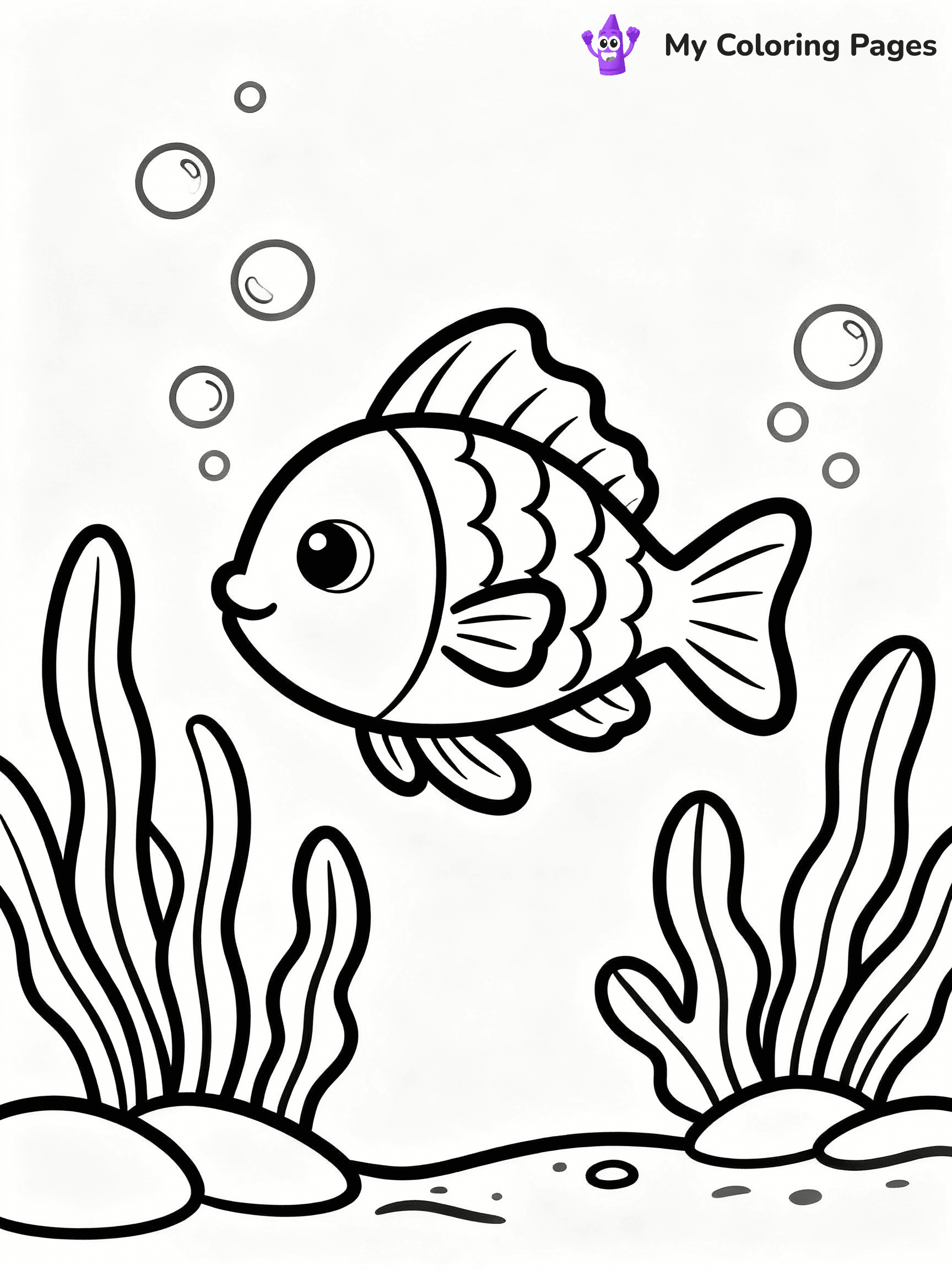 Rainbow Fish Coloring Pages - 7