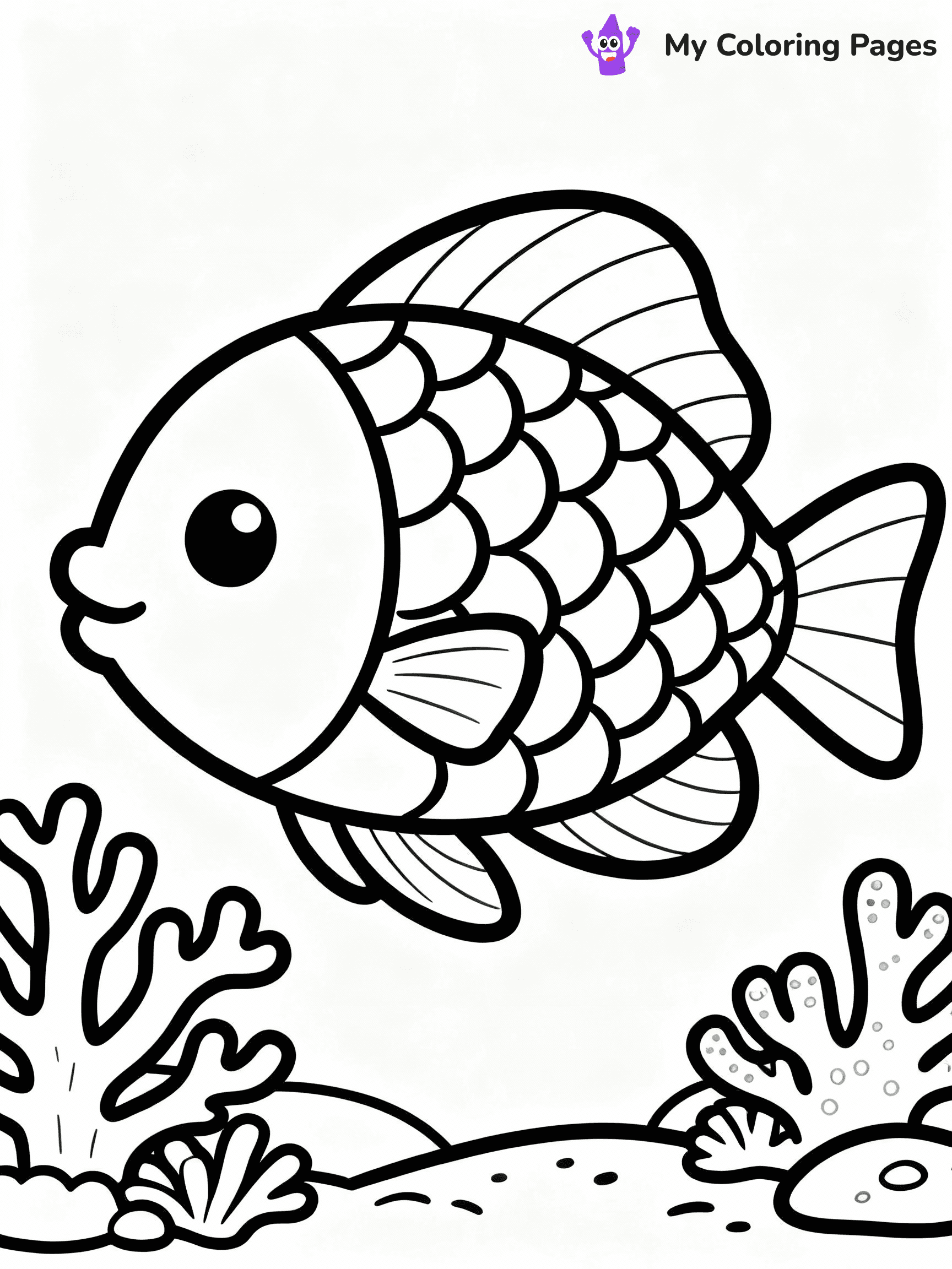 Rainbow Fish Coloring Pages - 6