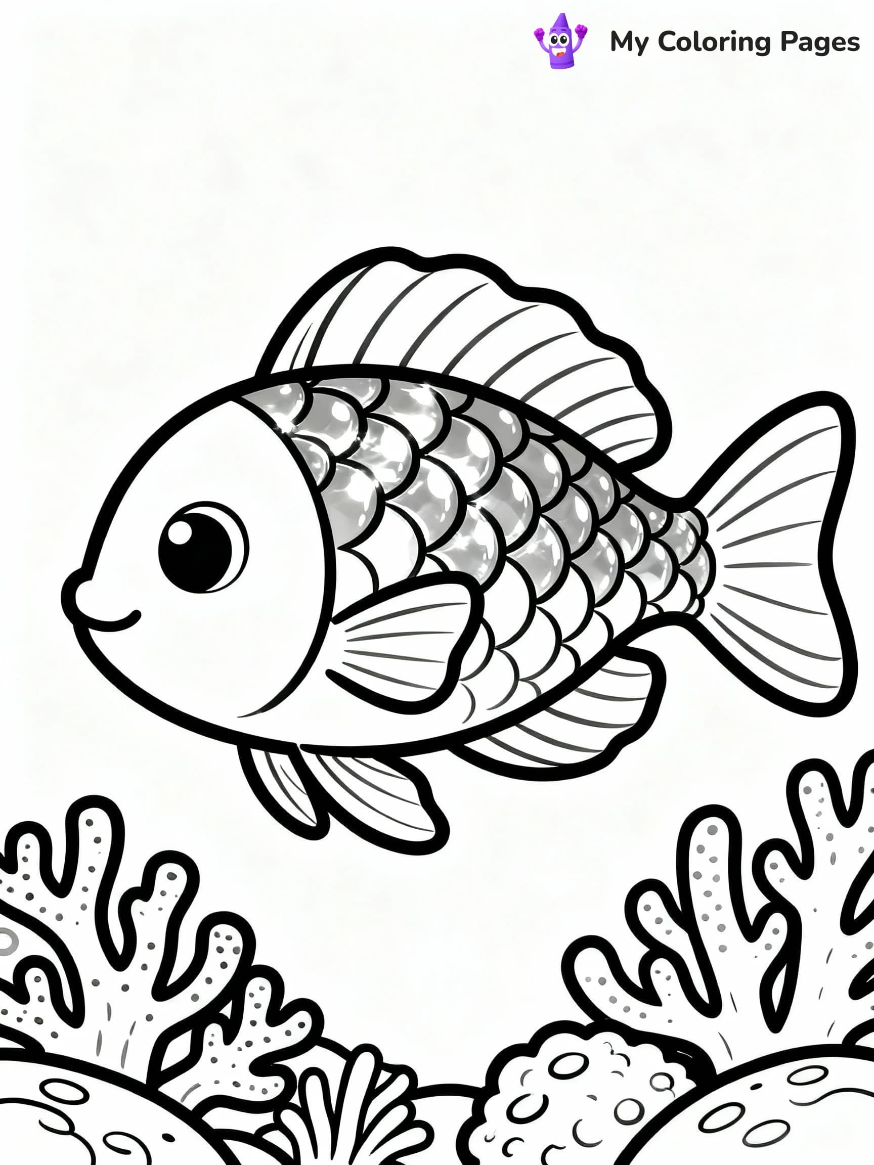 Rainbow Fish Coloring Pages - 5