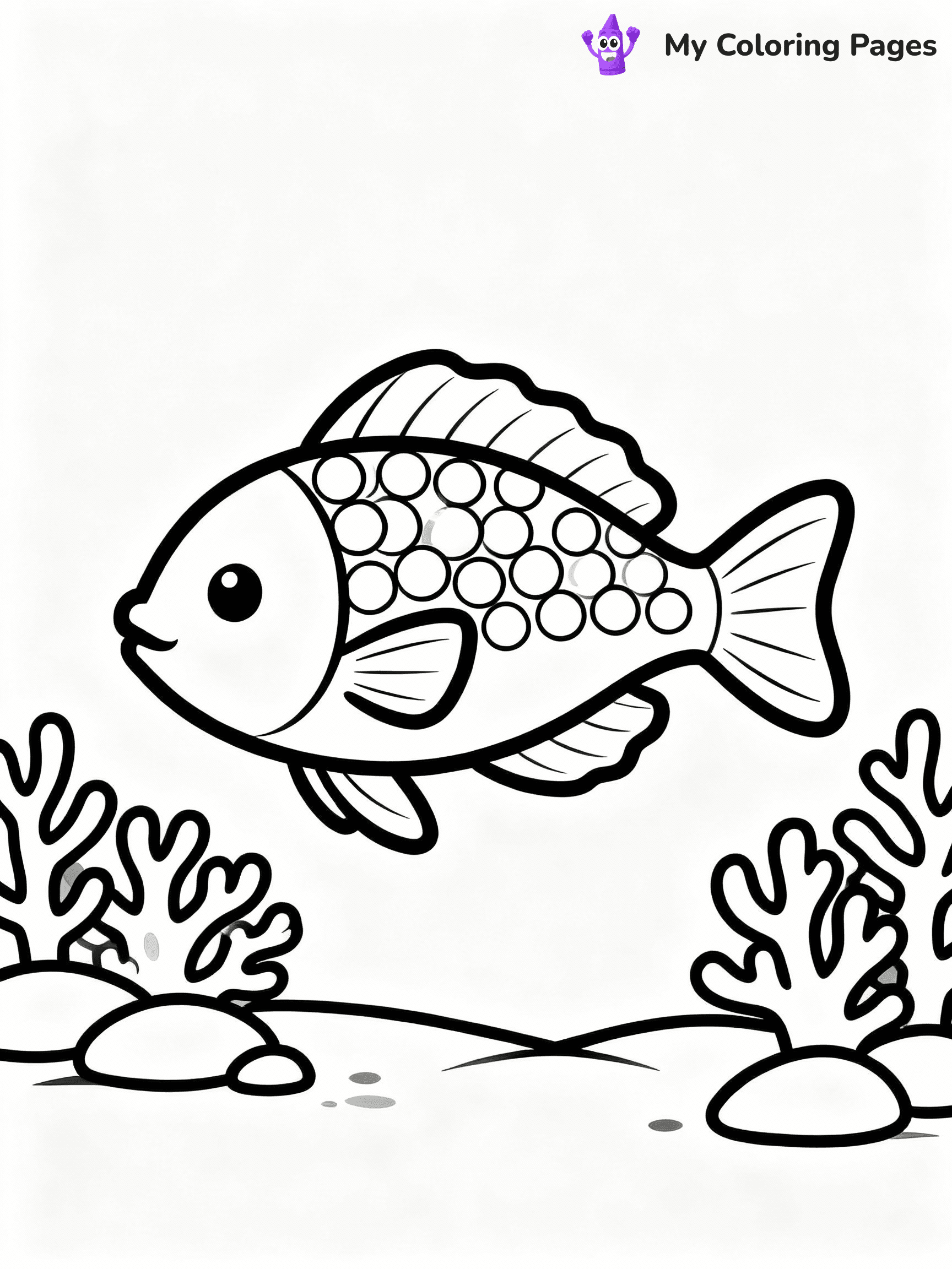 Rainbow Fish Coloring Pages - 4