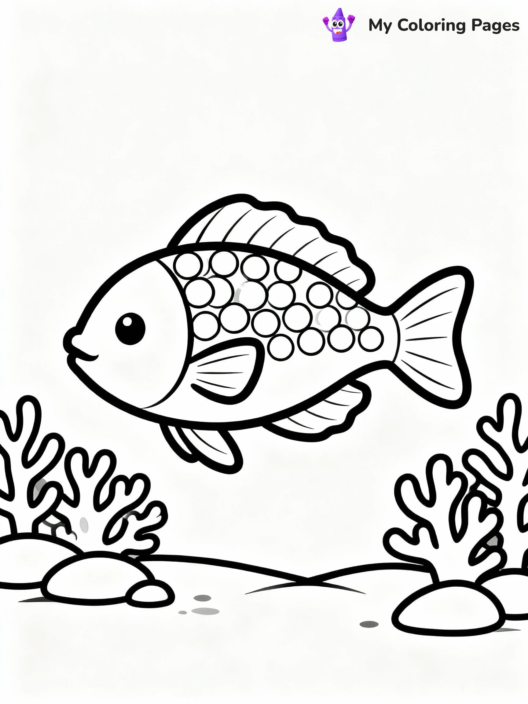 Rainbow Fish Coloring Pages - 4