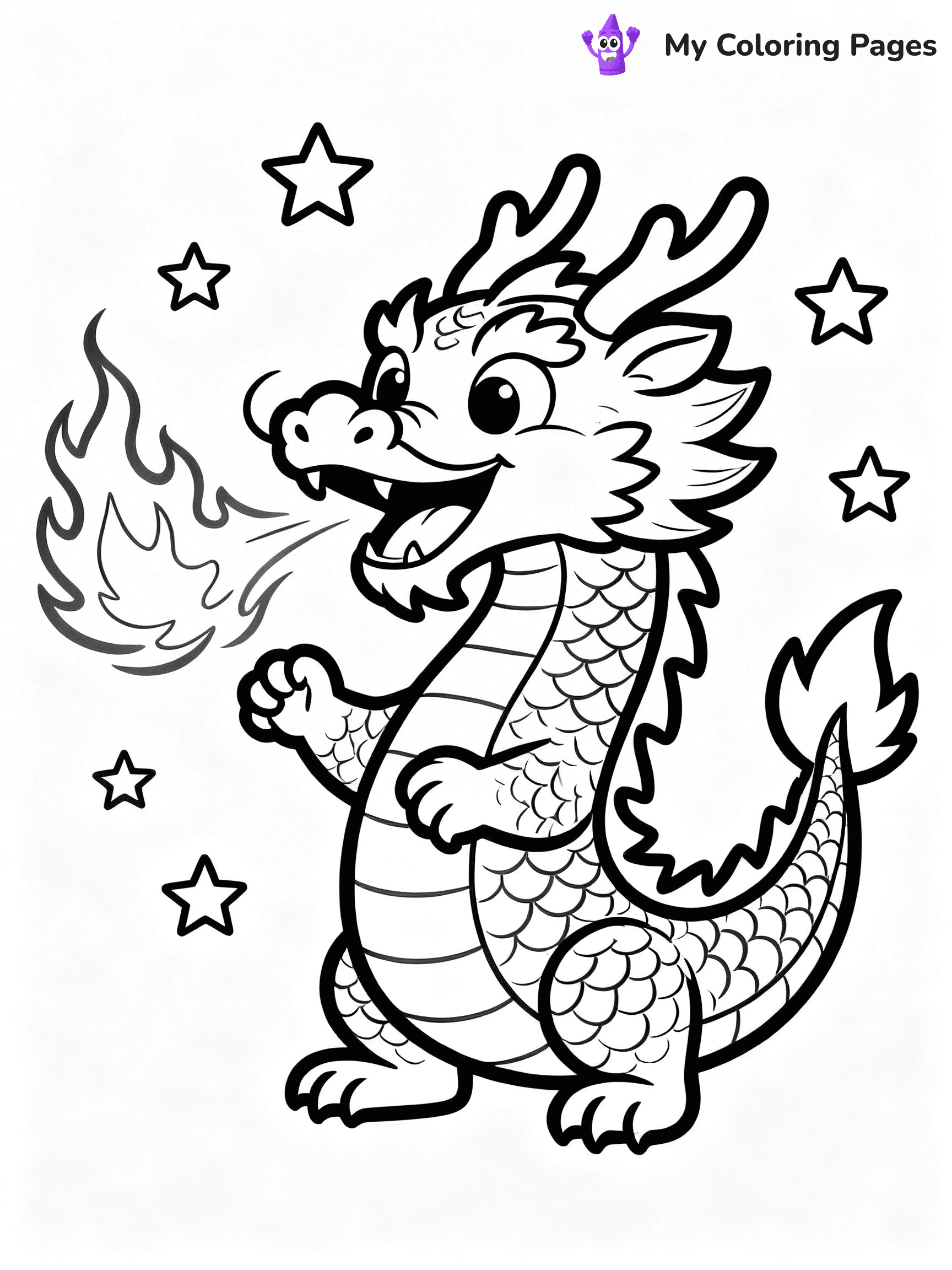 Chinese Dragon Coloring Pages - 24