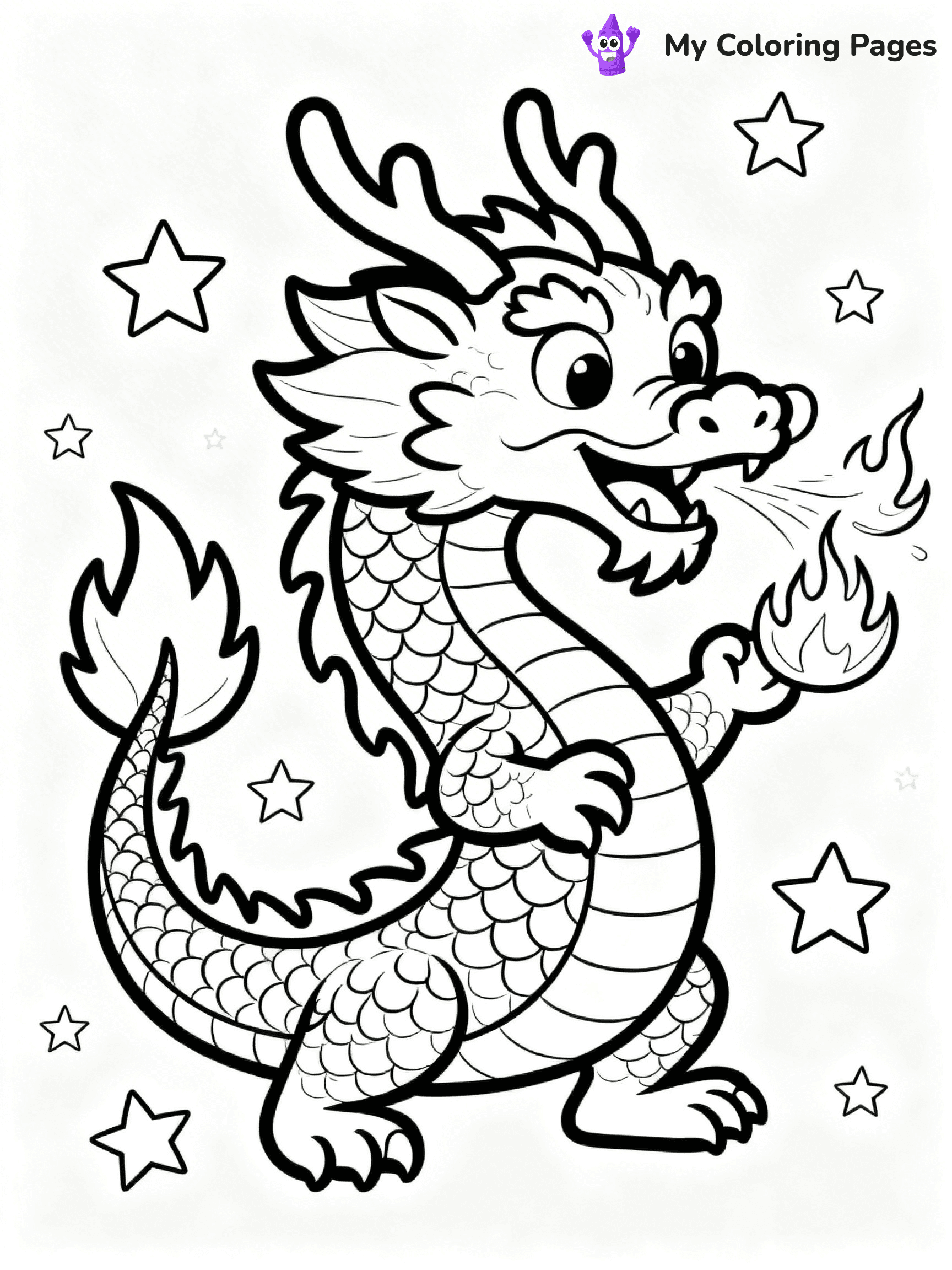 Chinese Dragon Coloring Pages - 23