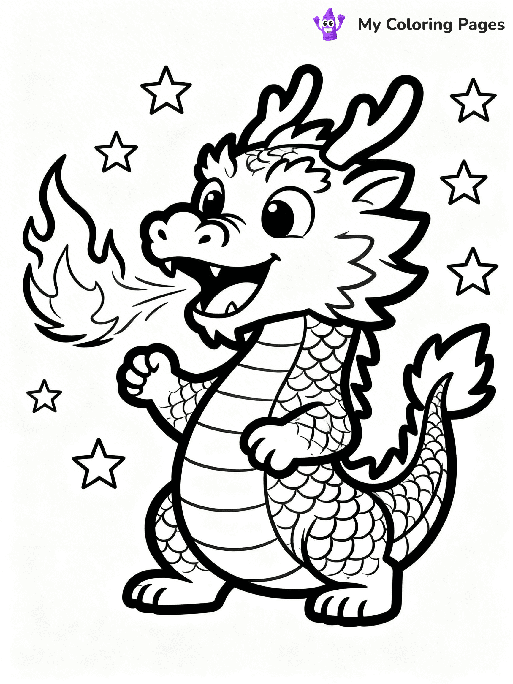 Chinese Dragon Coloring Pages - 21