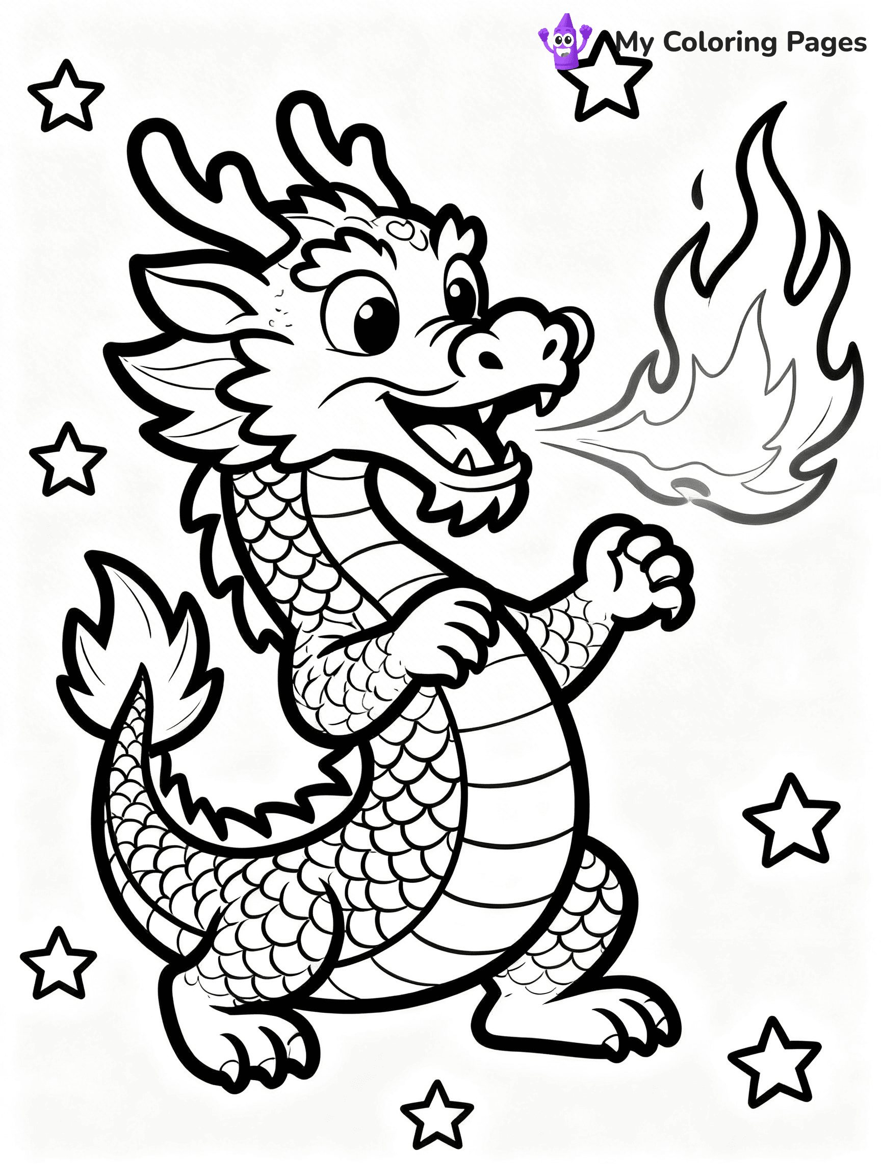 Chinese Dragon Coloring Pages - 19