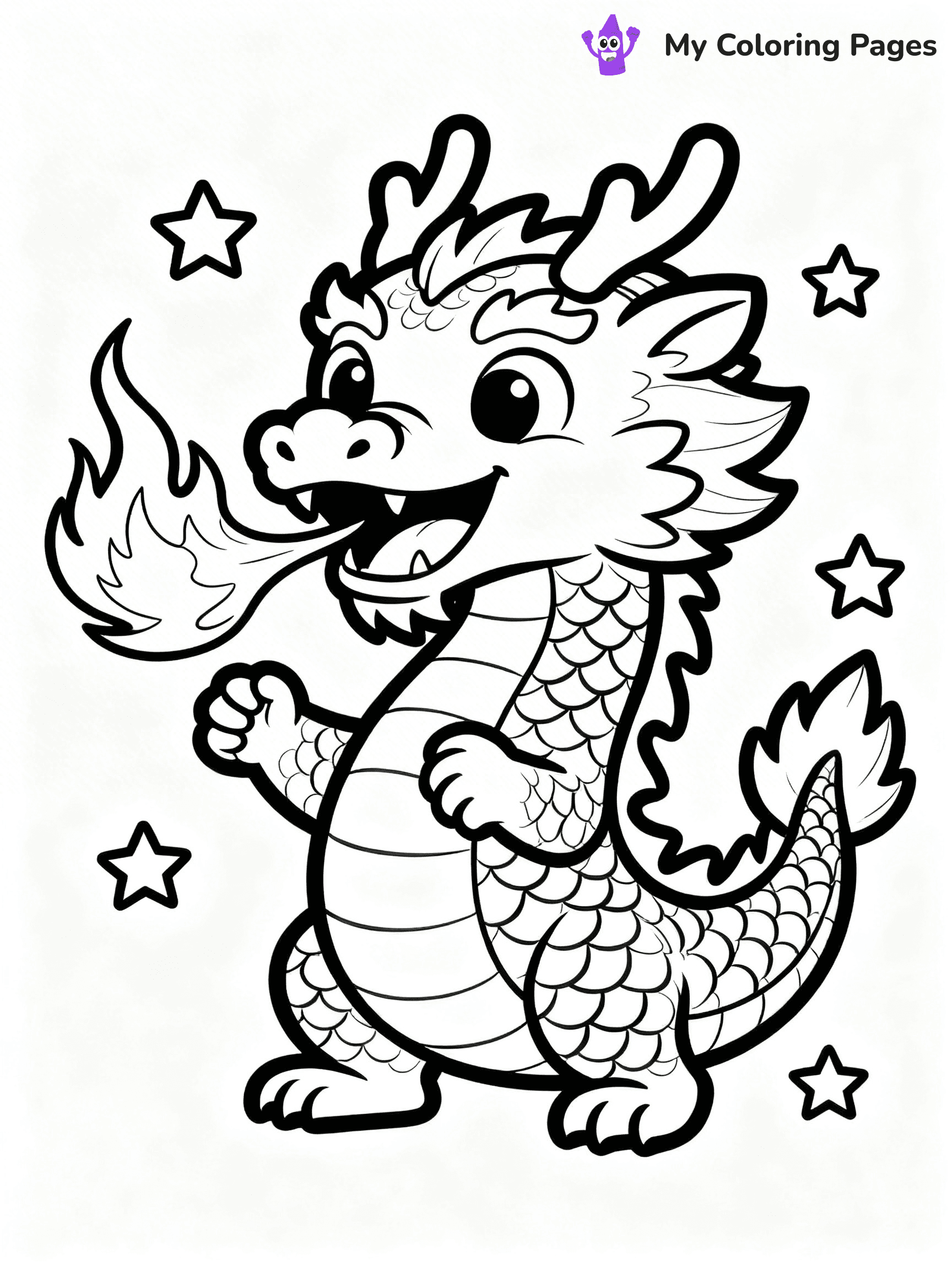 Chinese Dragon Coloring Pages - 18