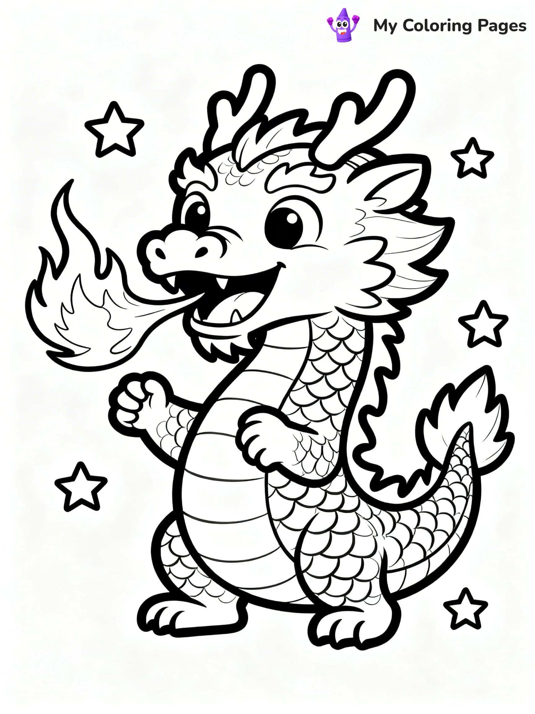 Chinese Dragon Coloring Pages - 18